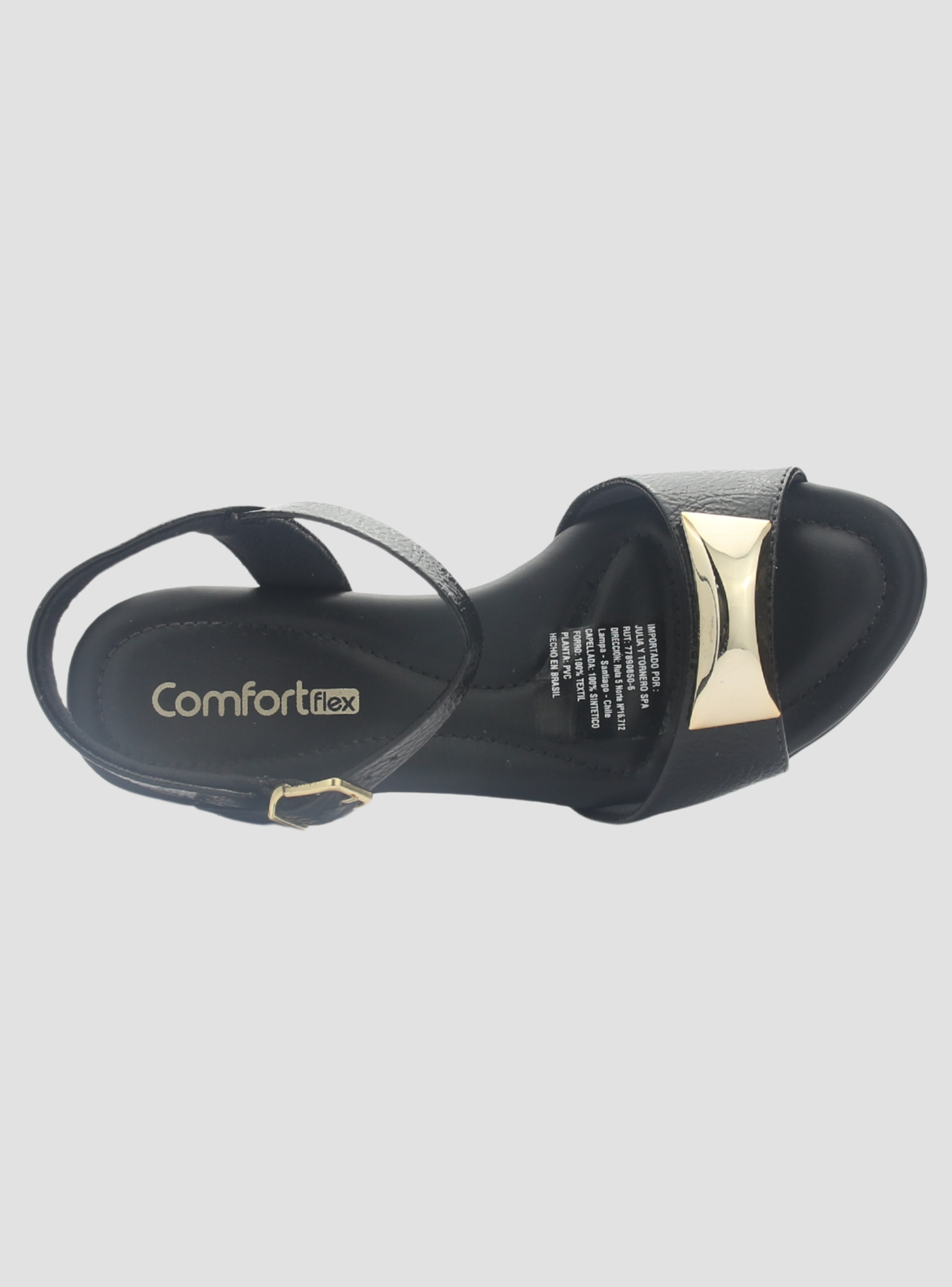 Sandalia Mujer Negro Comfortflex 2557402 Casual-4