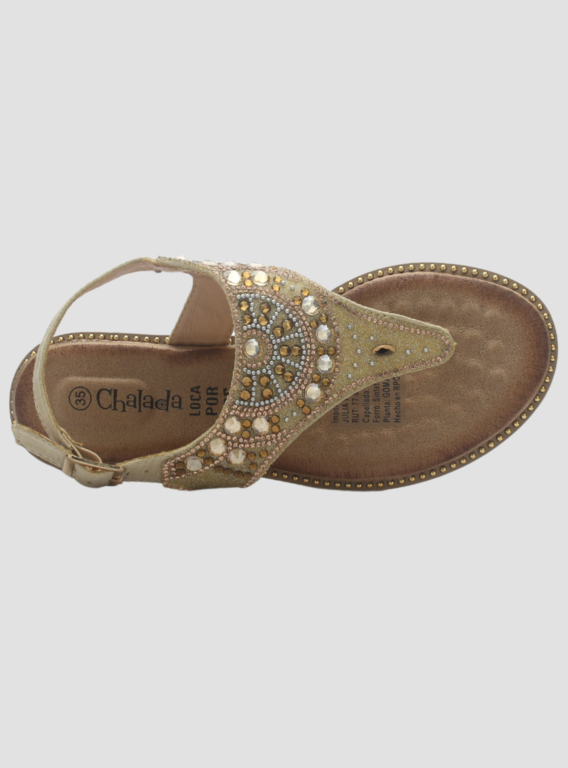 Sandalia de Mujer de color Dorado Casual Chalada Angui-2-4