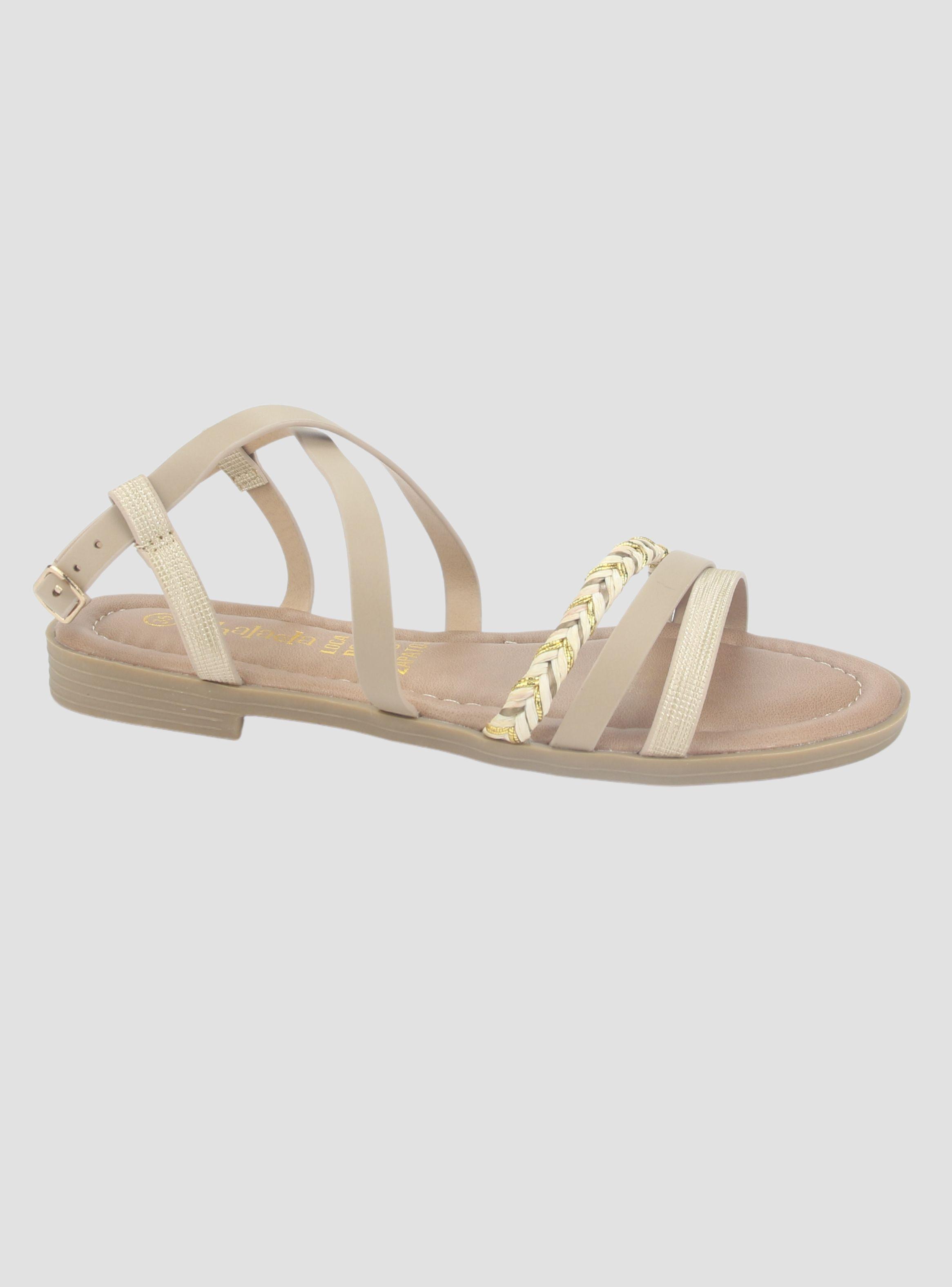 Sandalia Chalada Mujer Call-26 Beige Plana-0