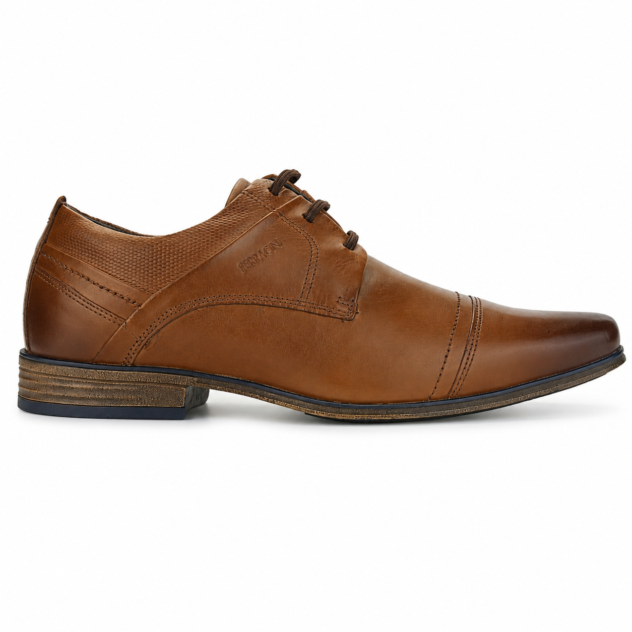 Zapato Ferracini Hombre 6065 Derby Café Casual-0