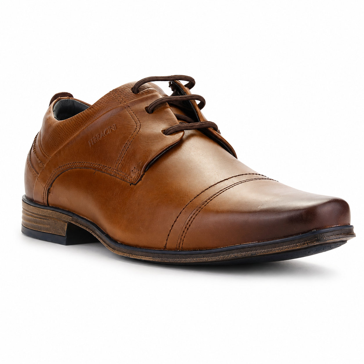 Zapato Ferracini Hombre 6065 Derby Café Casual-2