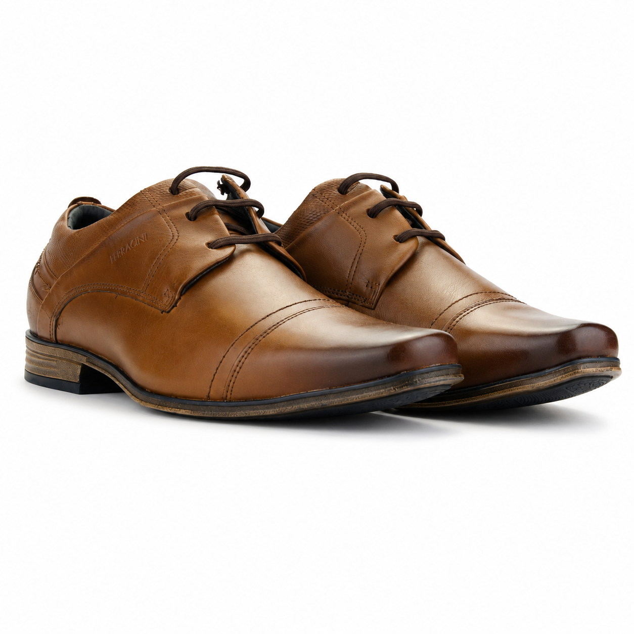 Zapato Ferracini Hombre 6065 Derby Café Casual-6