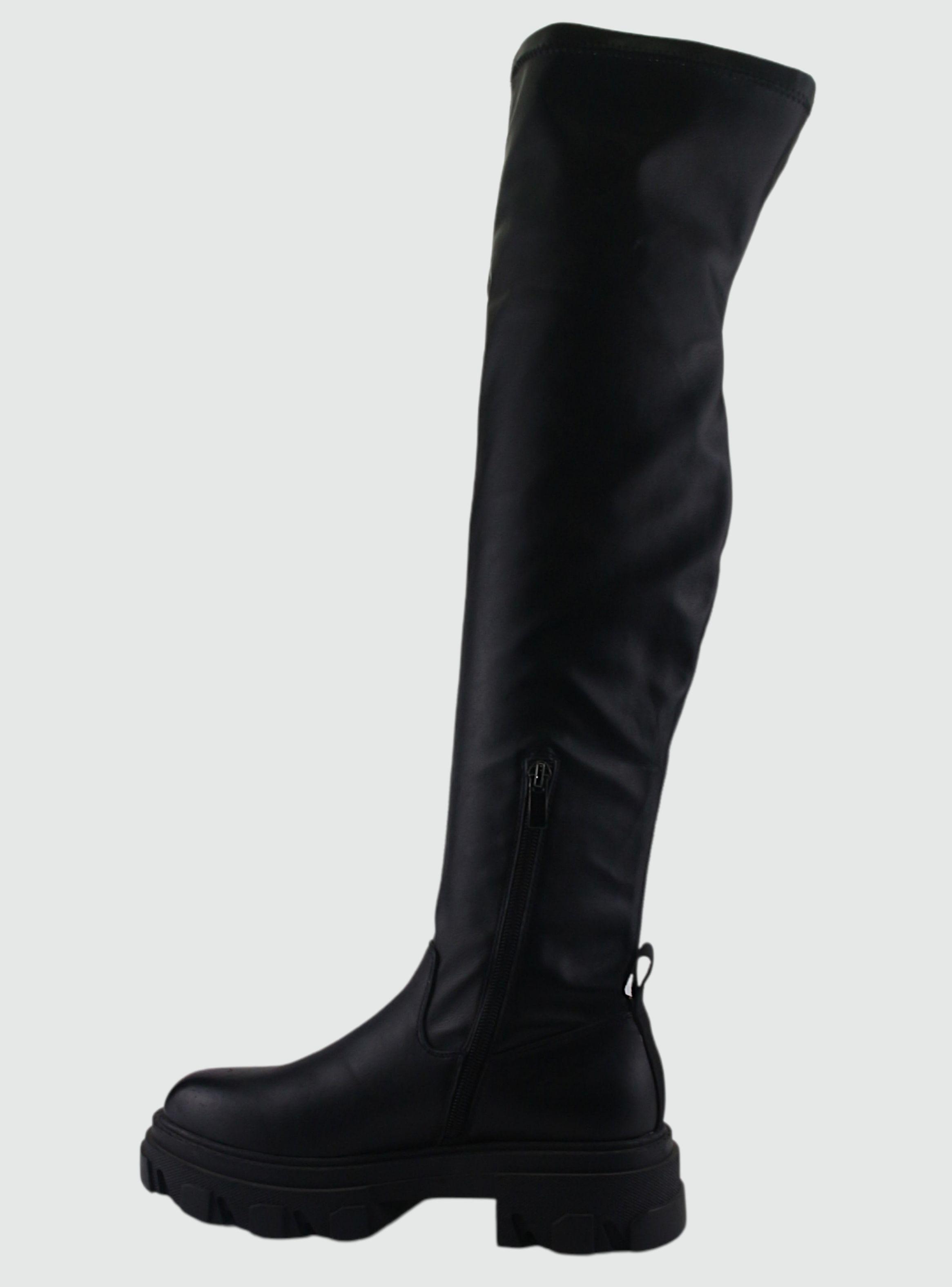 Bota Chalada Mujer Karl-4 Negro Casual-1