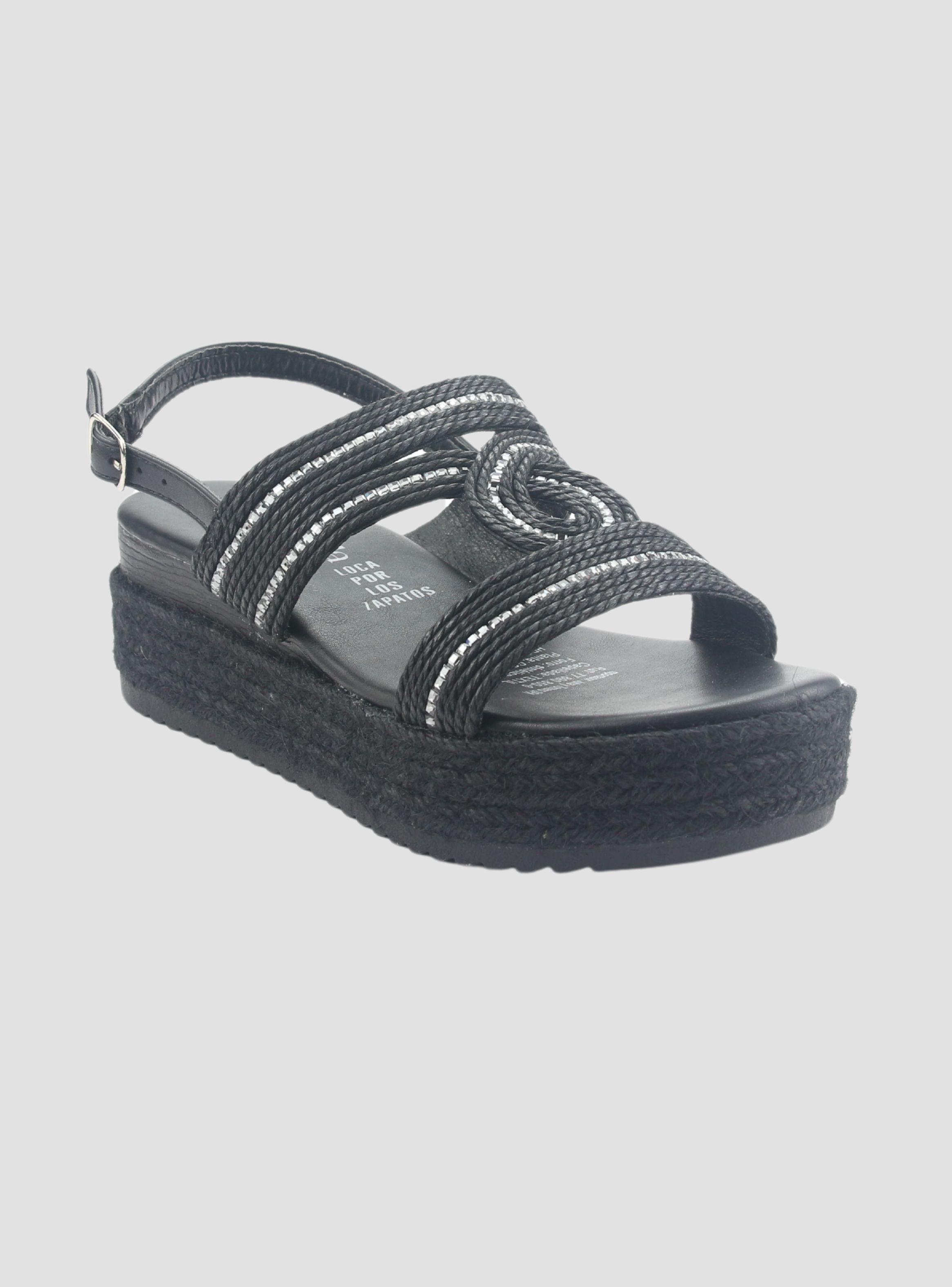 Sandalia Chalada Mujer Cuna-1 Negro Casual-2