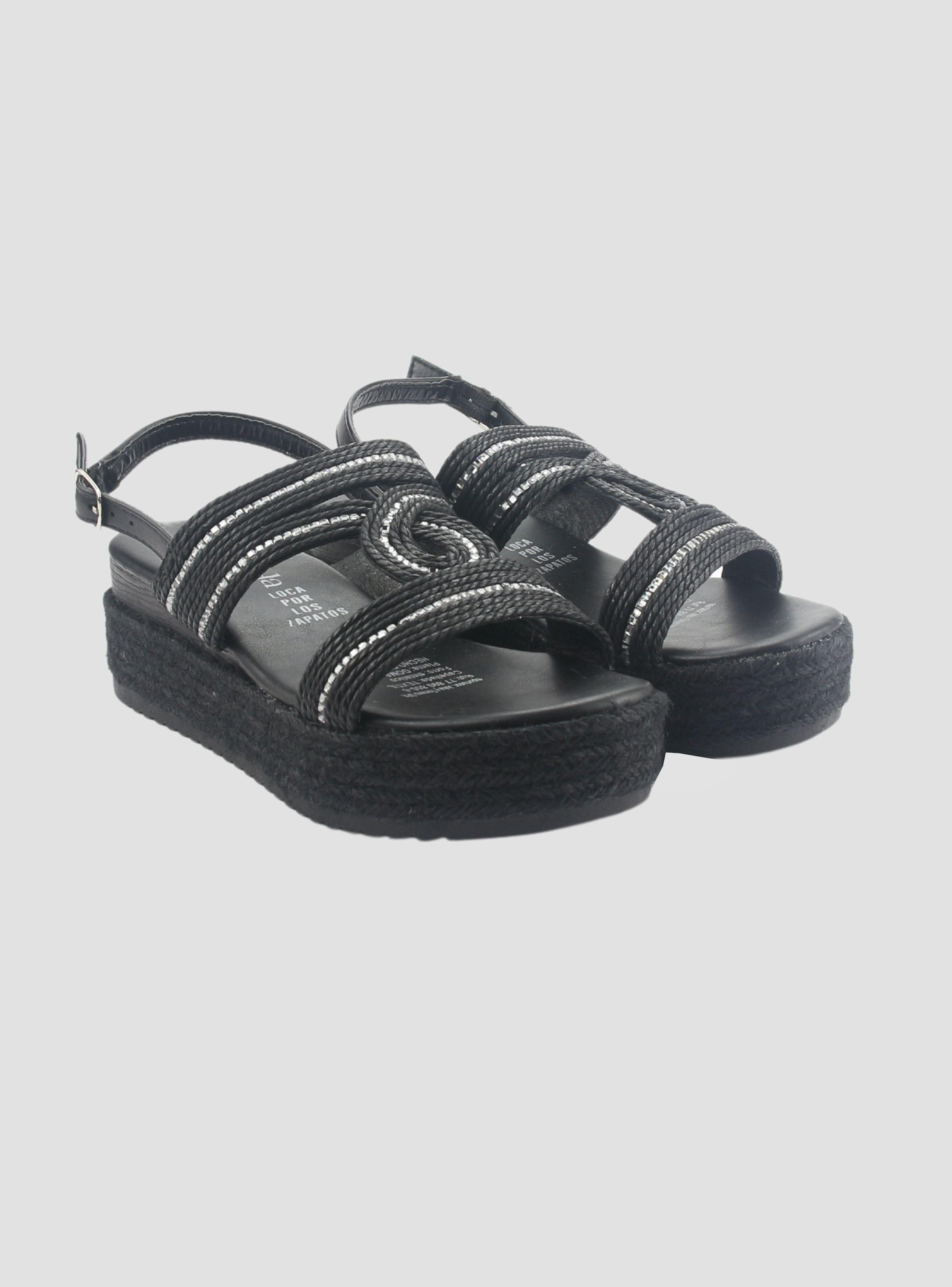 Sandalia Chalada Mujer Cuna-1 Negro Casual-4