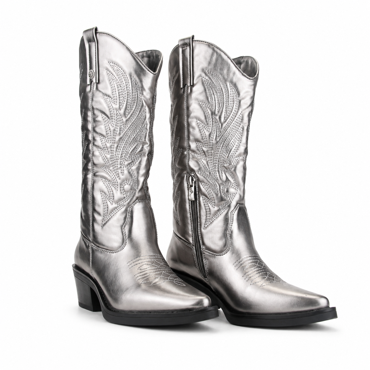 Bota Chalada Mujer West-22 Plateado Casual-4