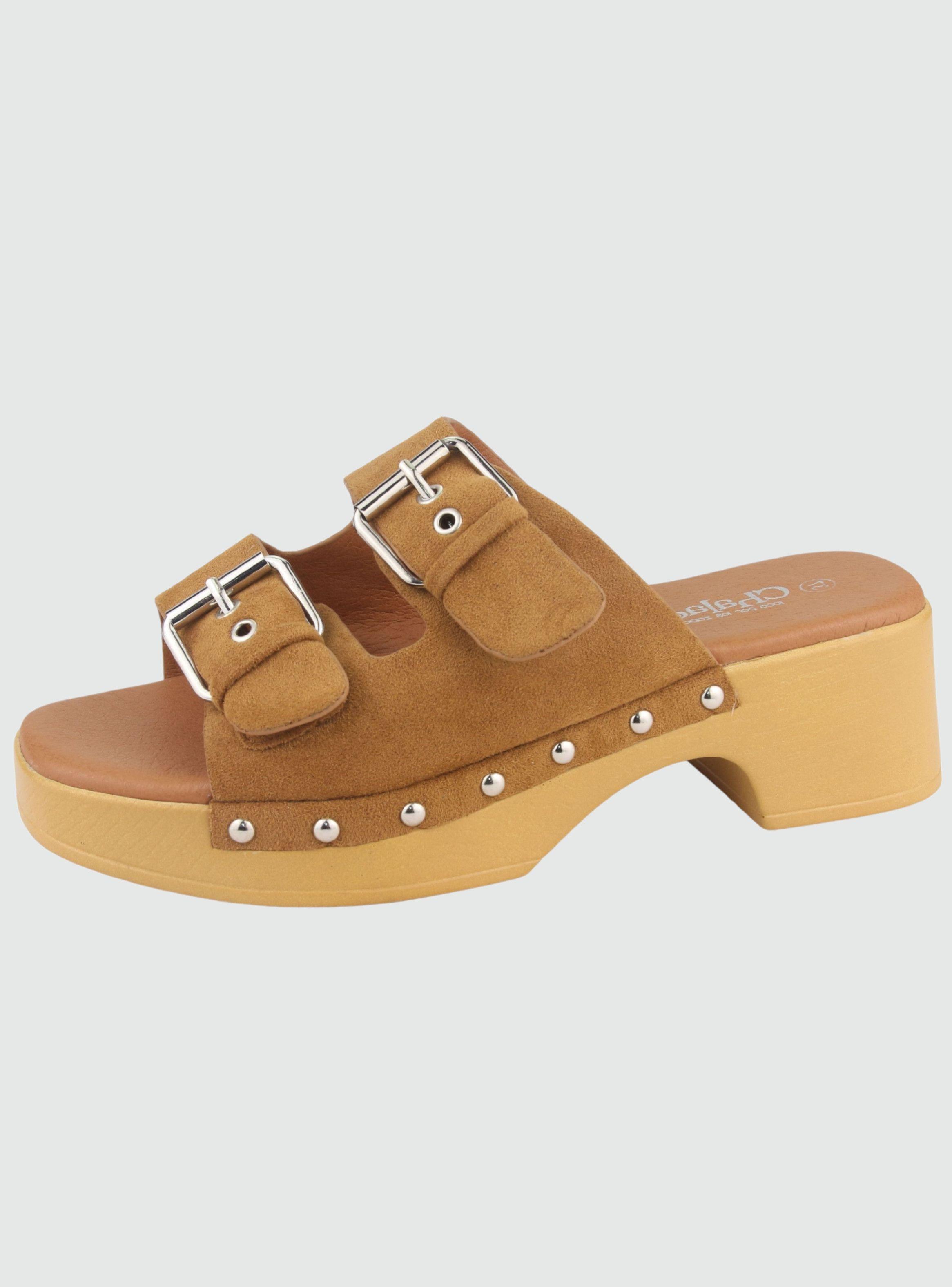 Sandalia Chalada Mujer Woodl-30 Camel Casual-1