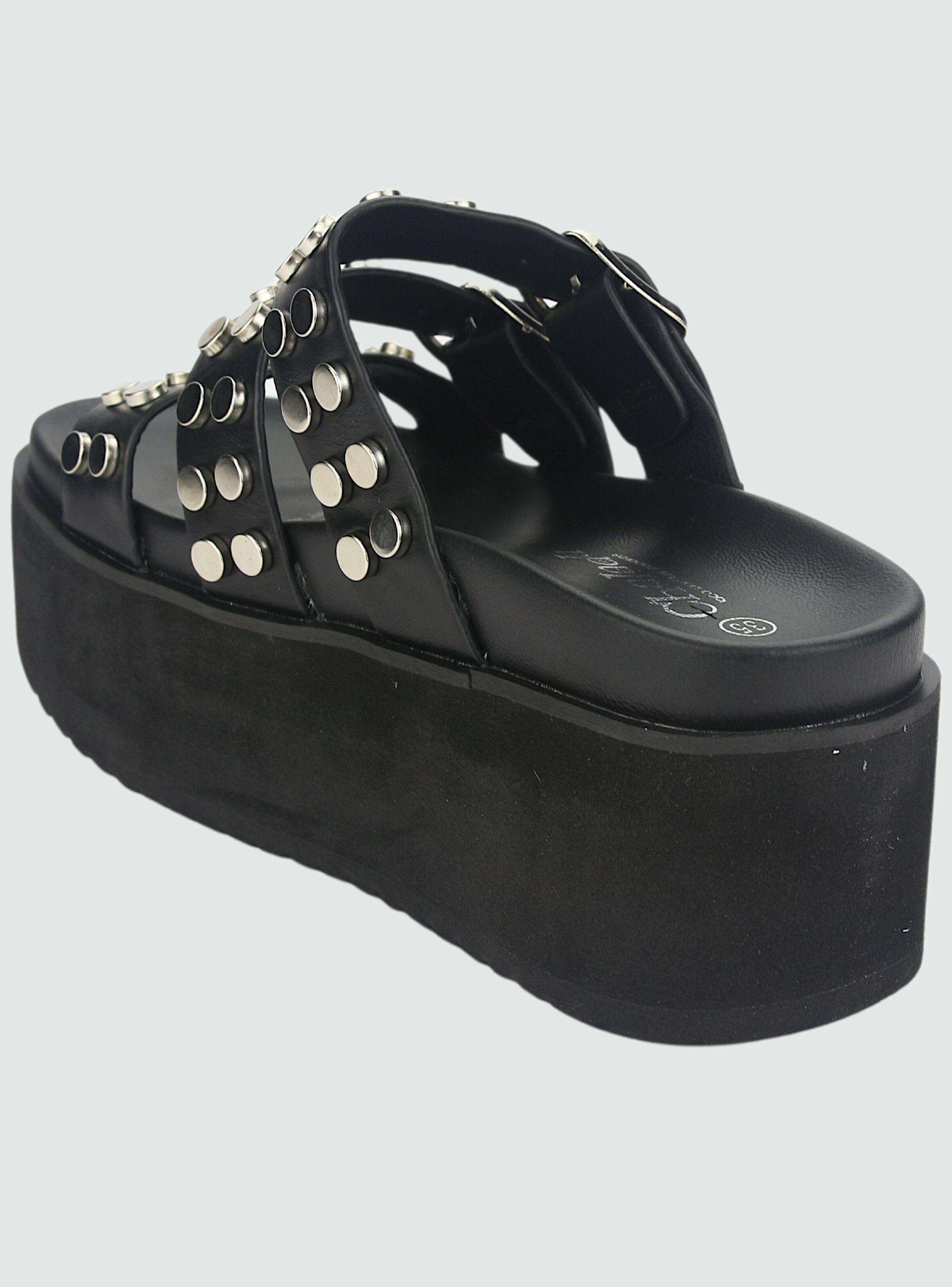 Sandalia Chalada Mujer Viru-28 Negro Casual-3