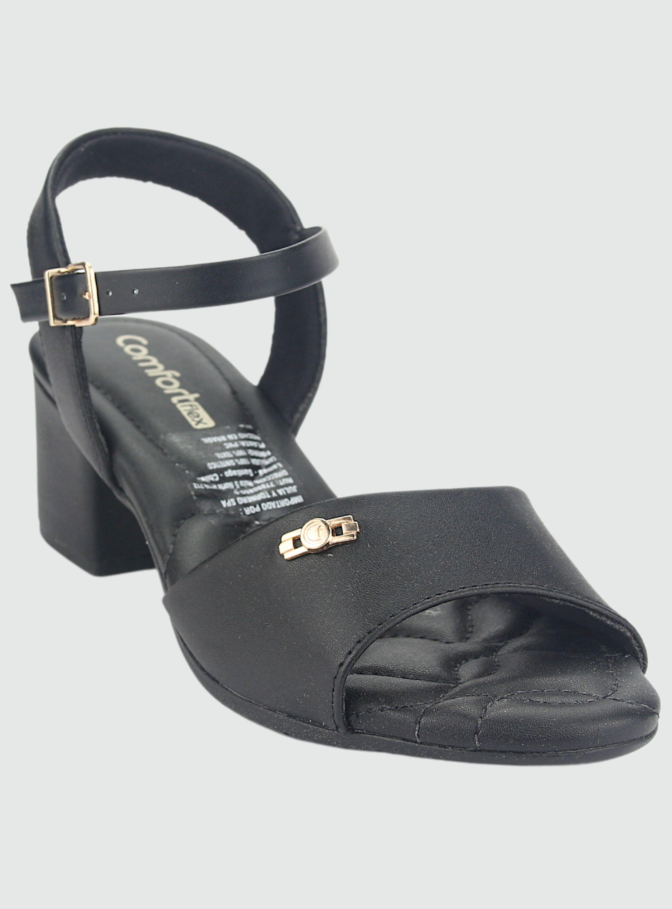 Sandalia Comfortflex Mujer 2357402 Negro Casual-2