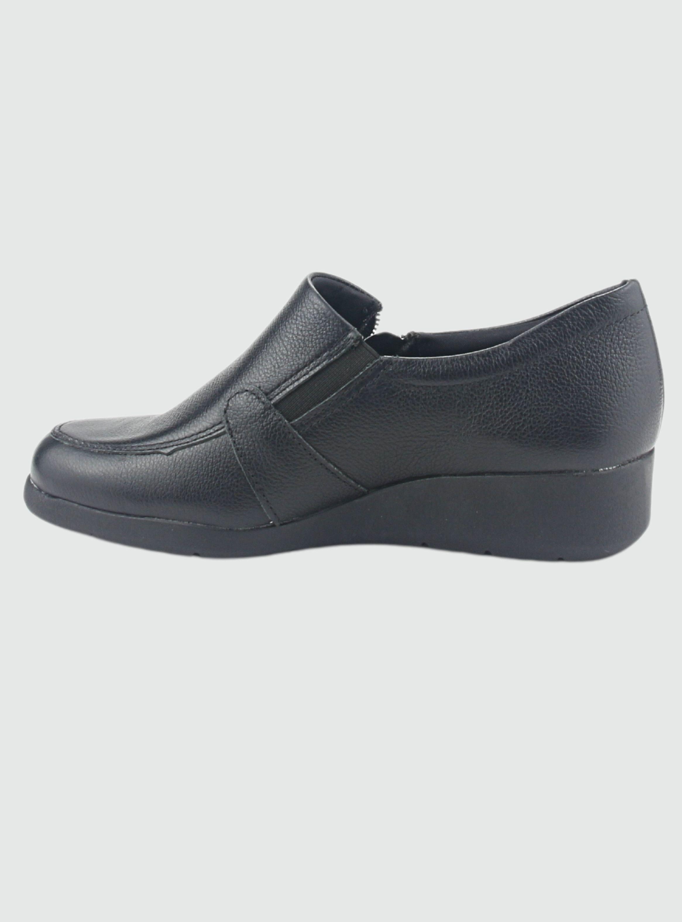 Mocasin Comfortflex Mujer 2393402 Negro Casual-1