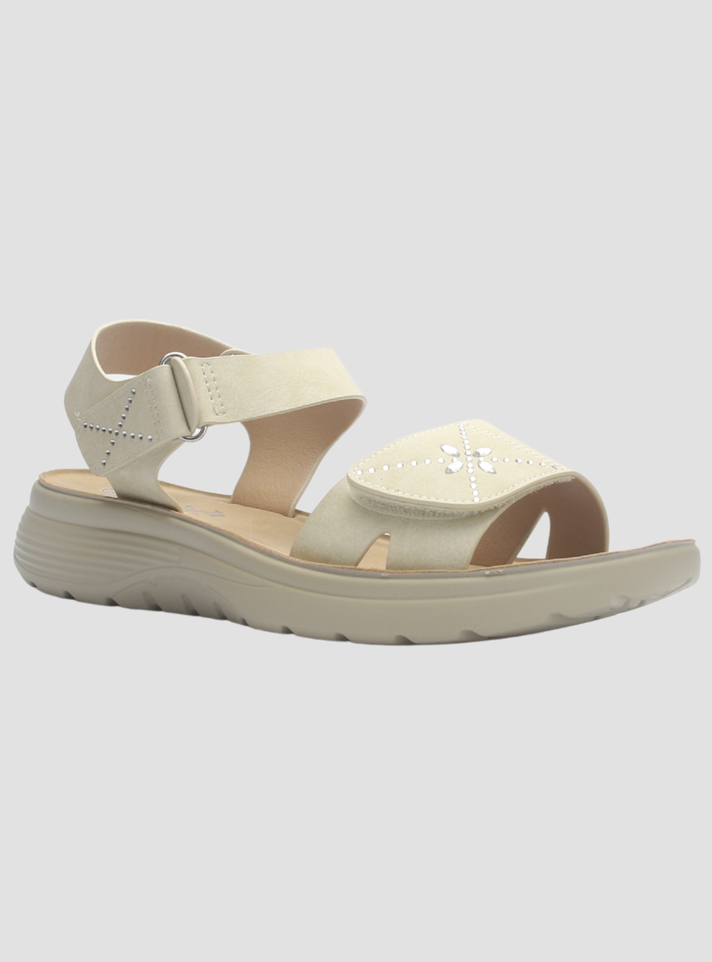 Sandalia de mujer Beige Casual Chalada Bless-1-2