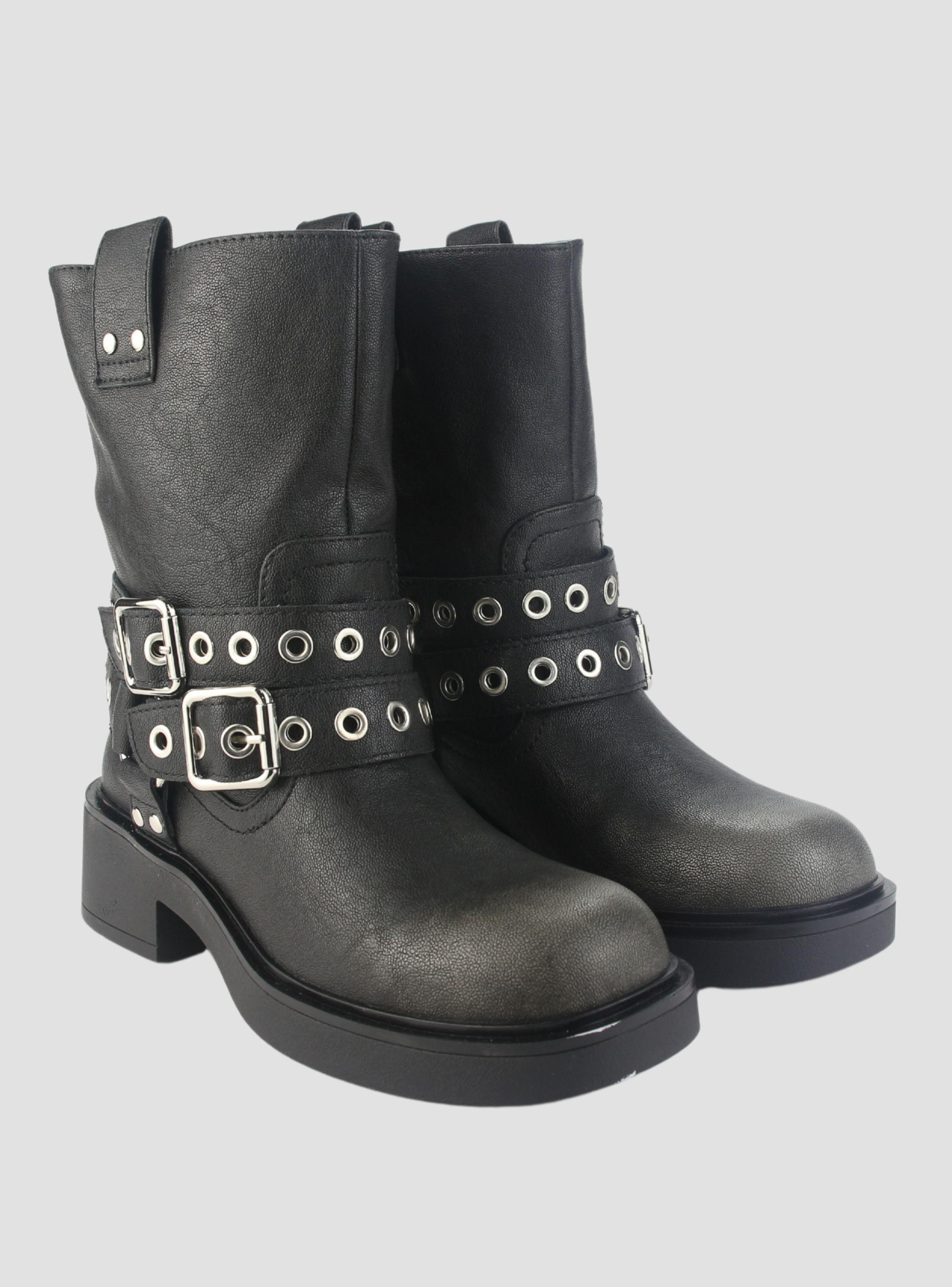 Botin Chalada Mujer Biker-5 Negro Casual-4