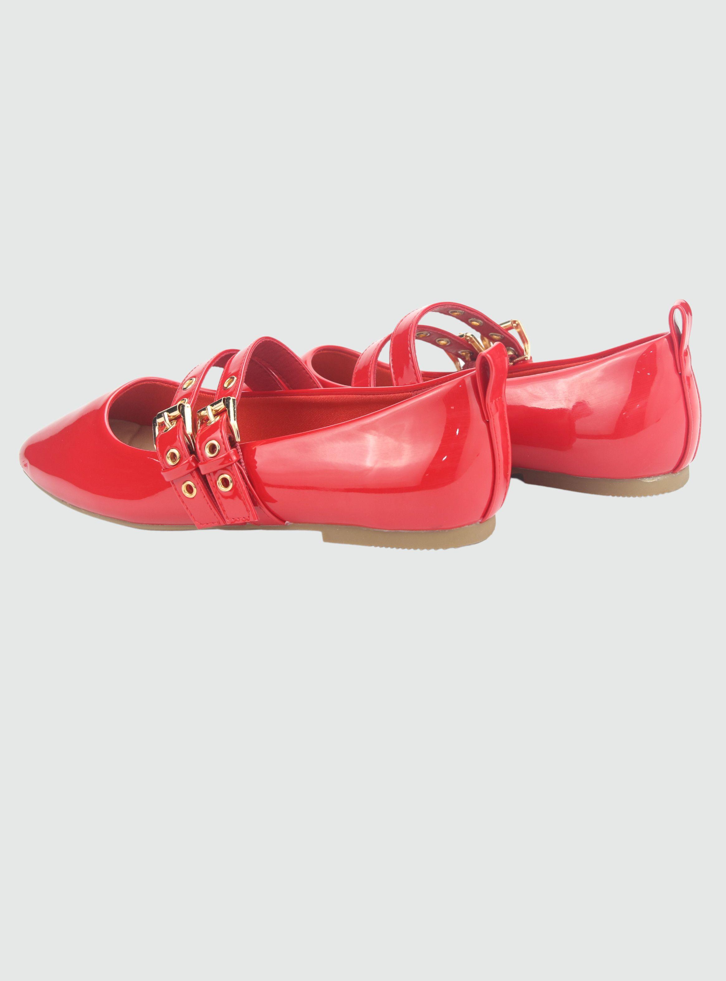 Ballerina Chalada Mujer Miu-3 Rojo Casual-5