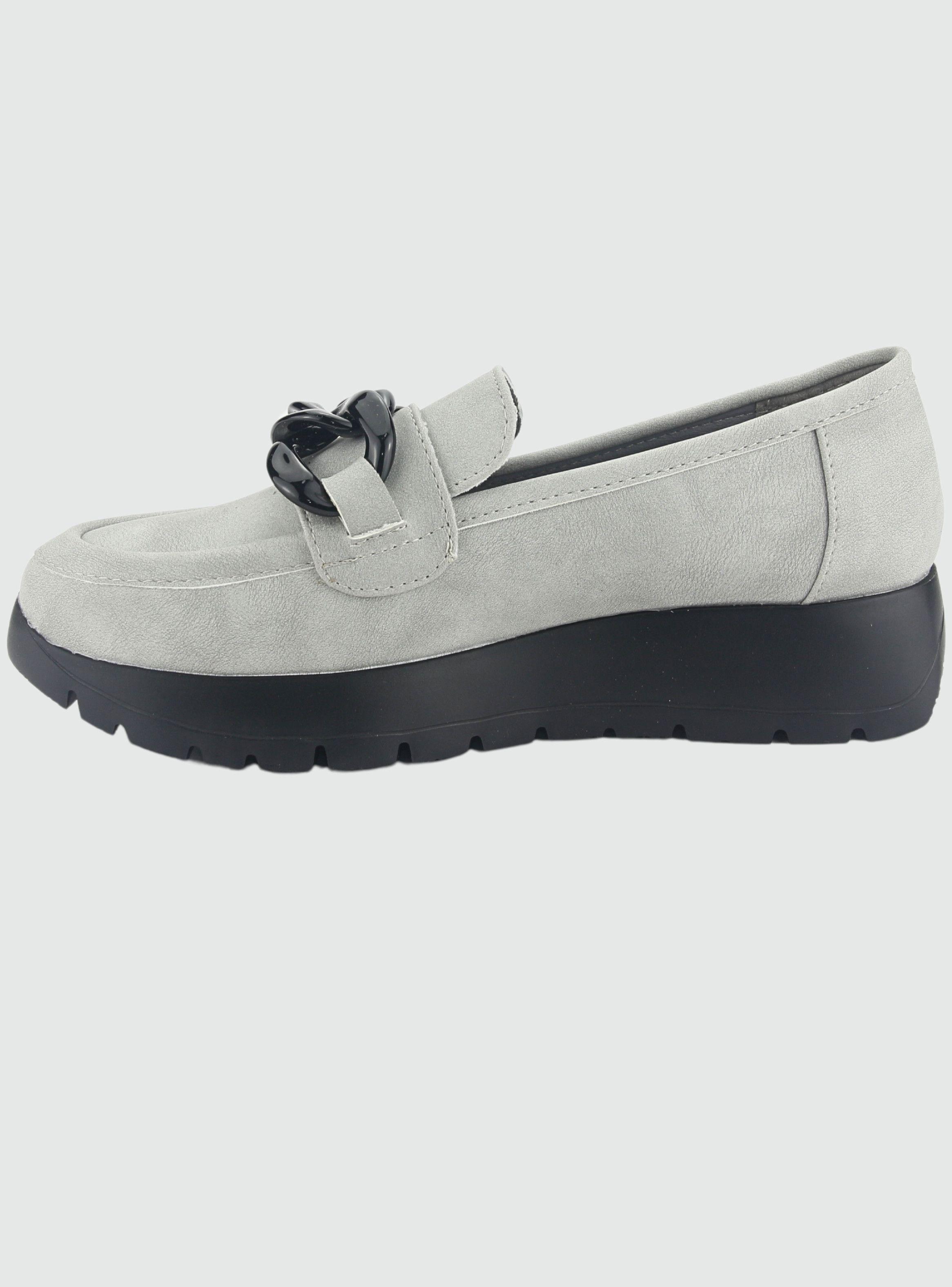 Mocasin Chalada Mujer Wonder-1 Plateado Casual-1