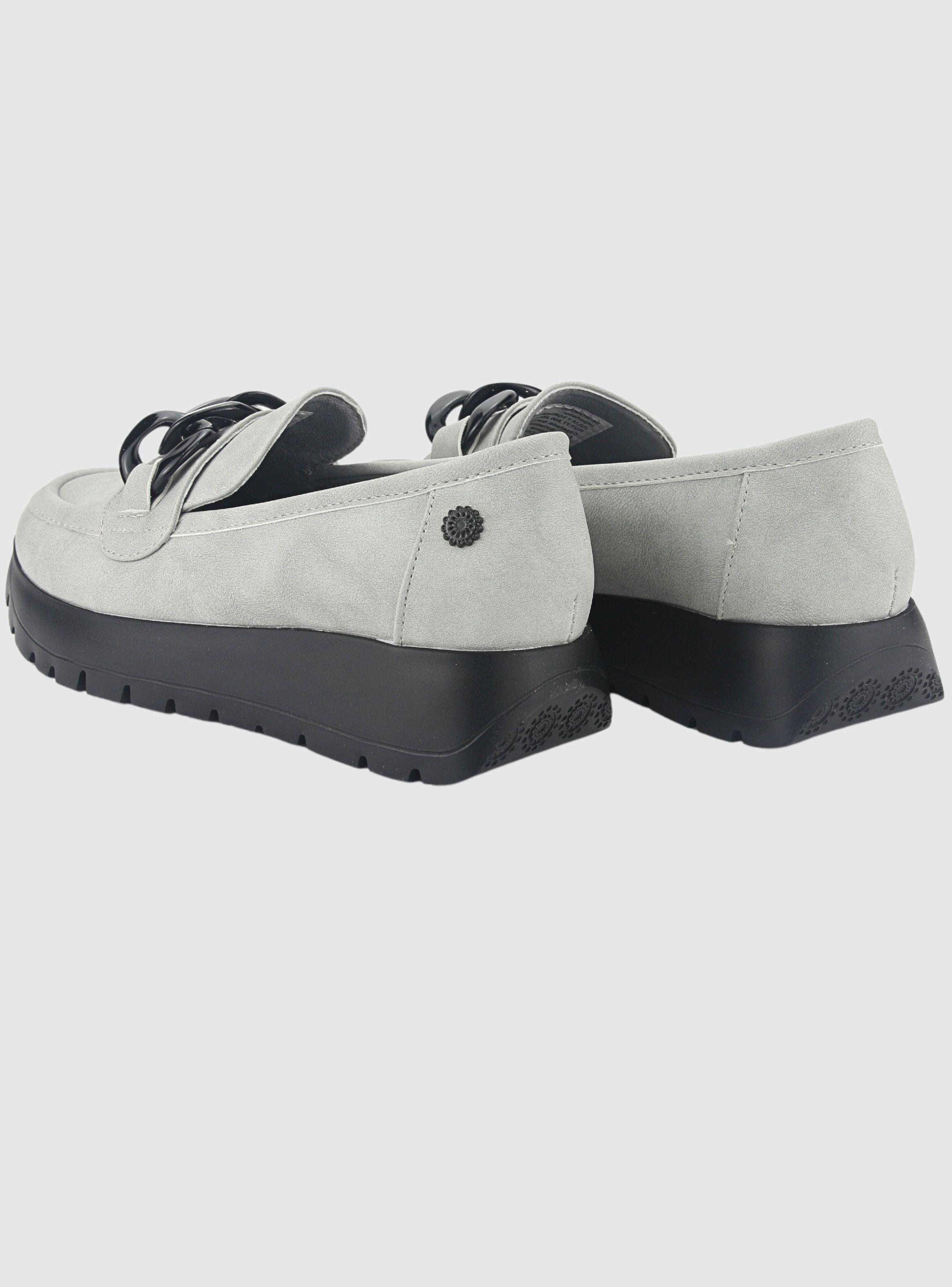 Mocasin Chalada Mujer Wonder-1 Plateado Casual-5
