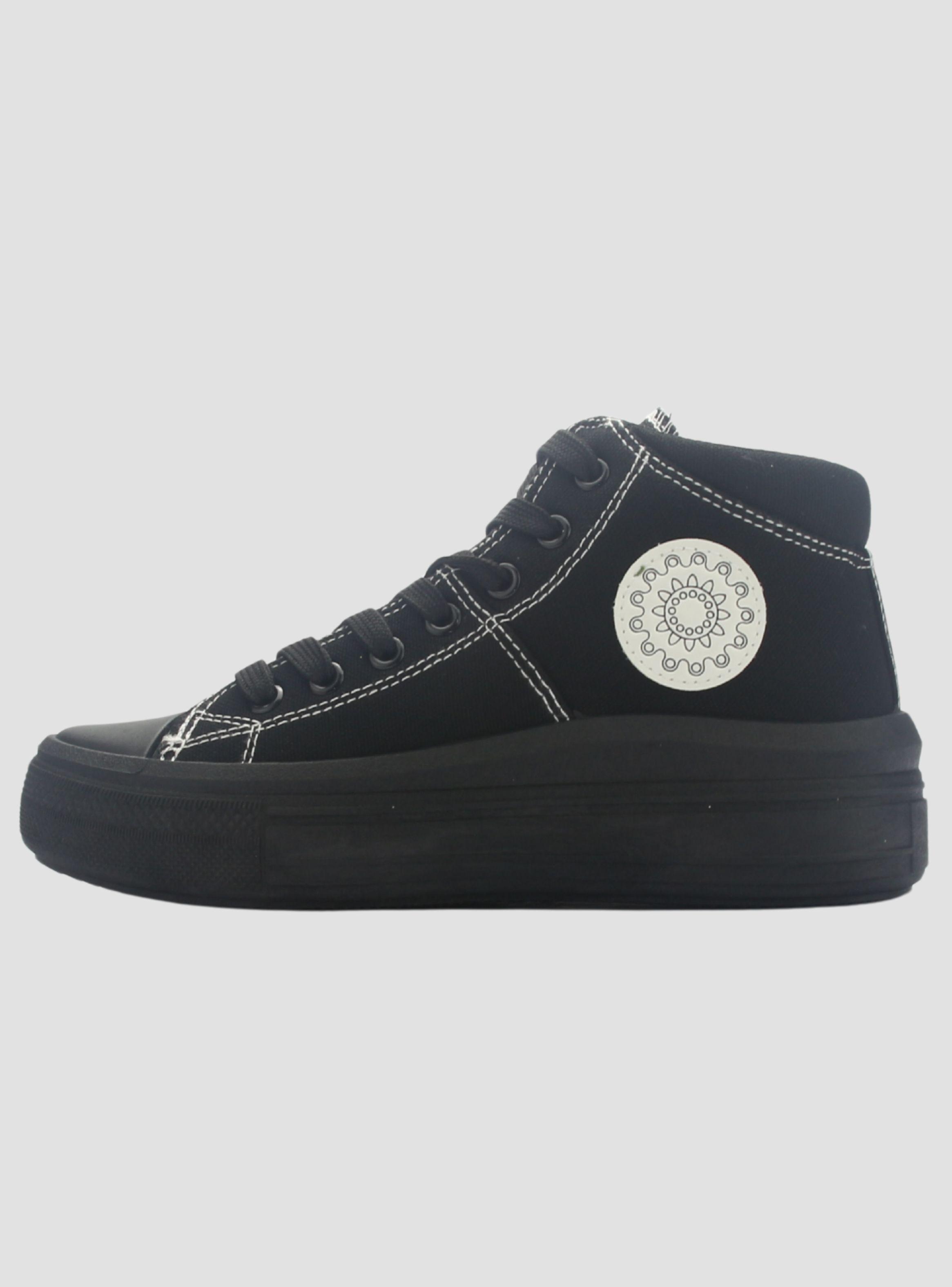 Zapatilla Chalada Mujer Clu-15 Negro Urbano-1