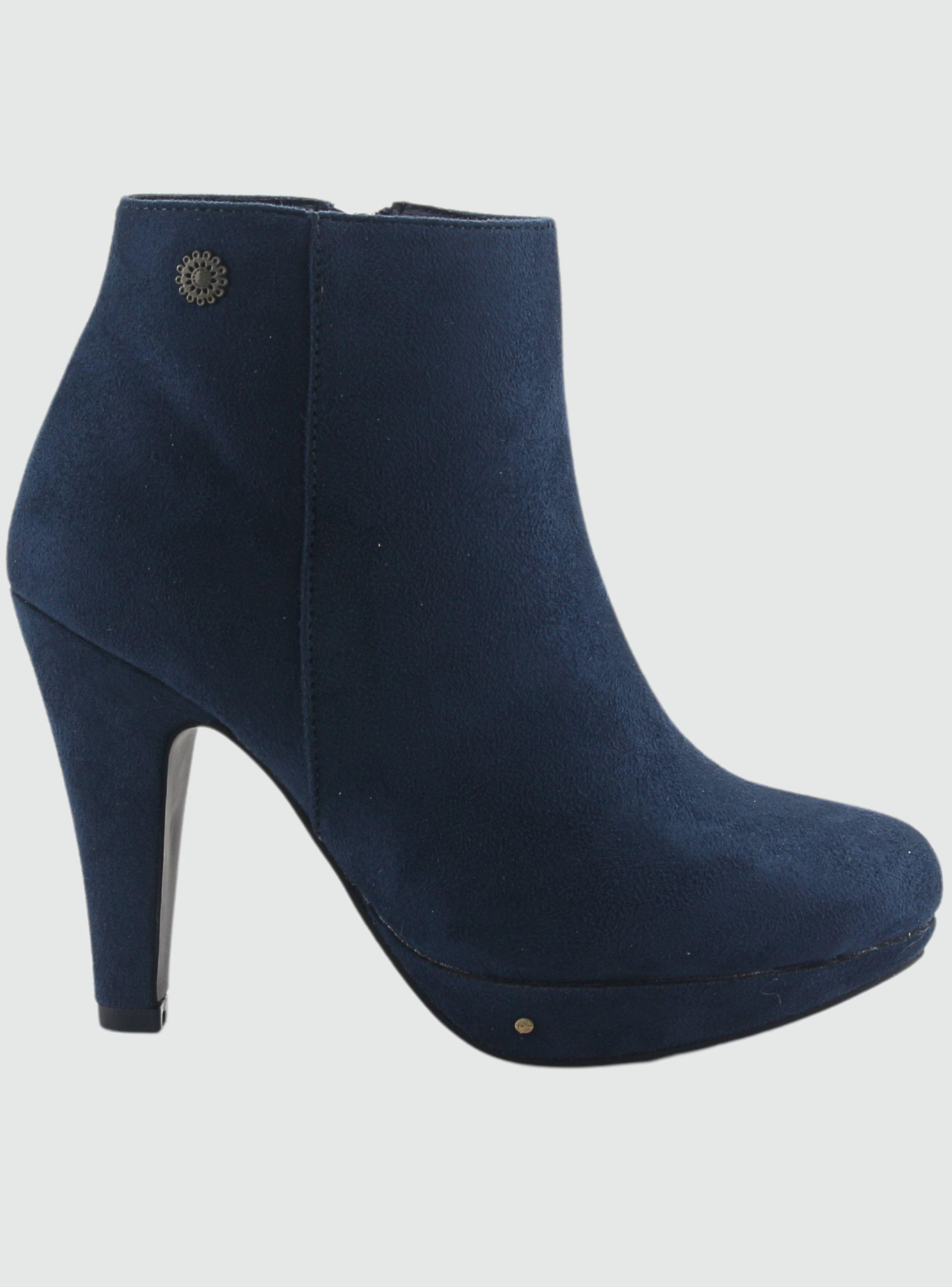 Botin Chalada Mujer Plataform-2 Azul Marino Casual-0
