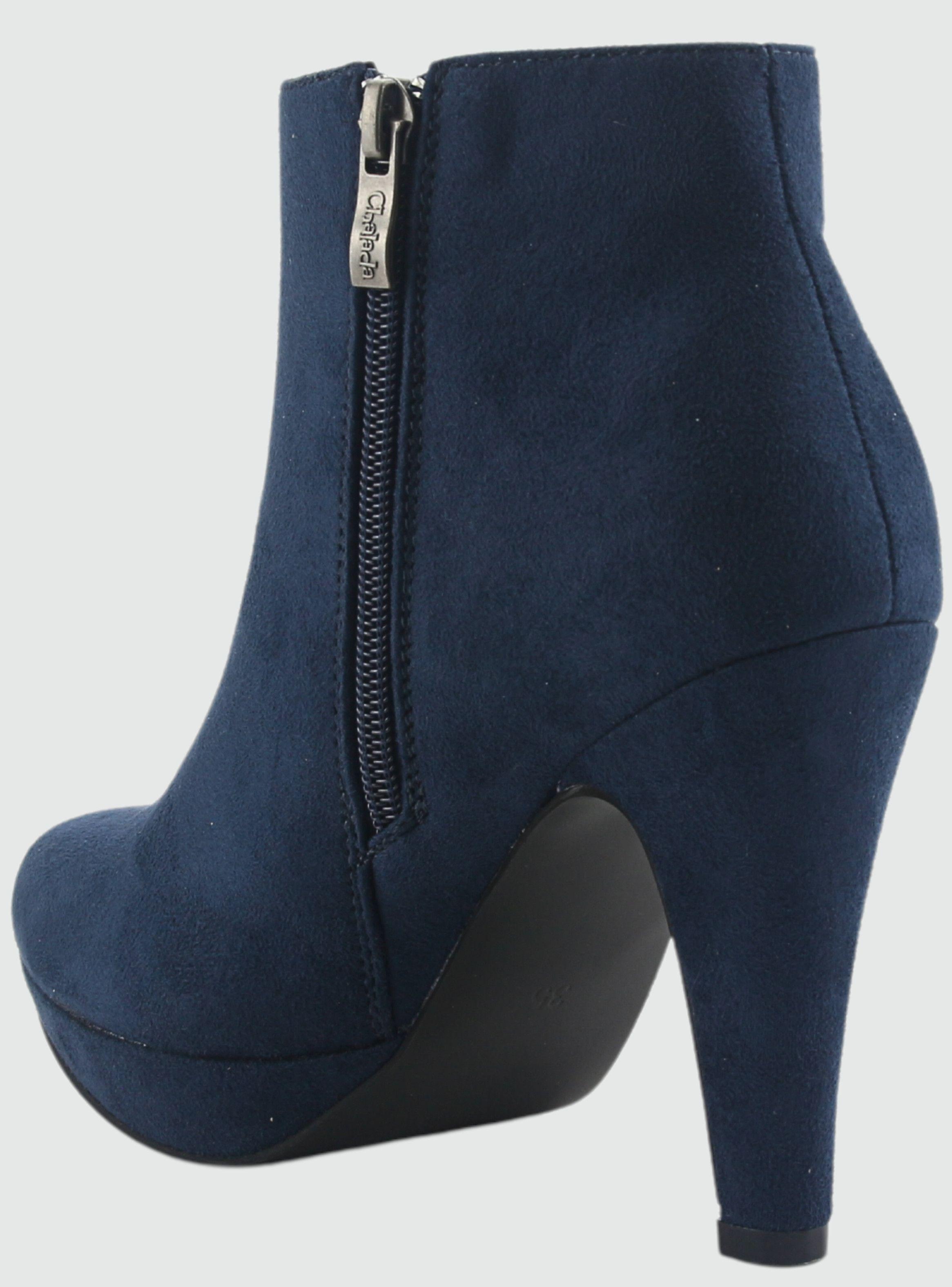 Botin Chalada Mujer Plataform-2 Azul Marino Casual-3