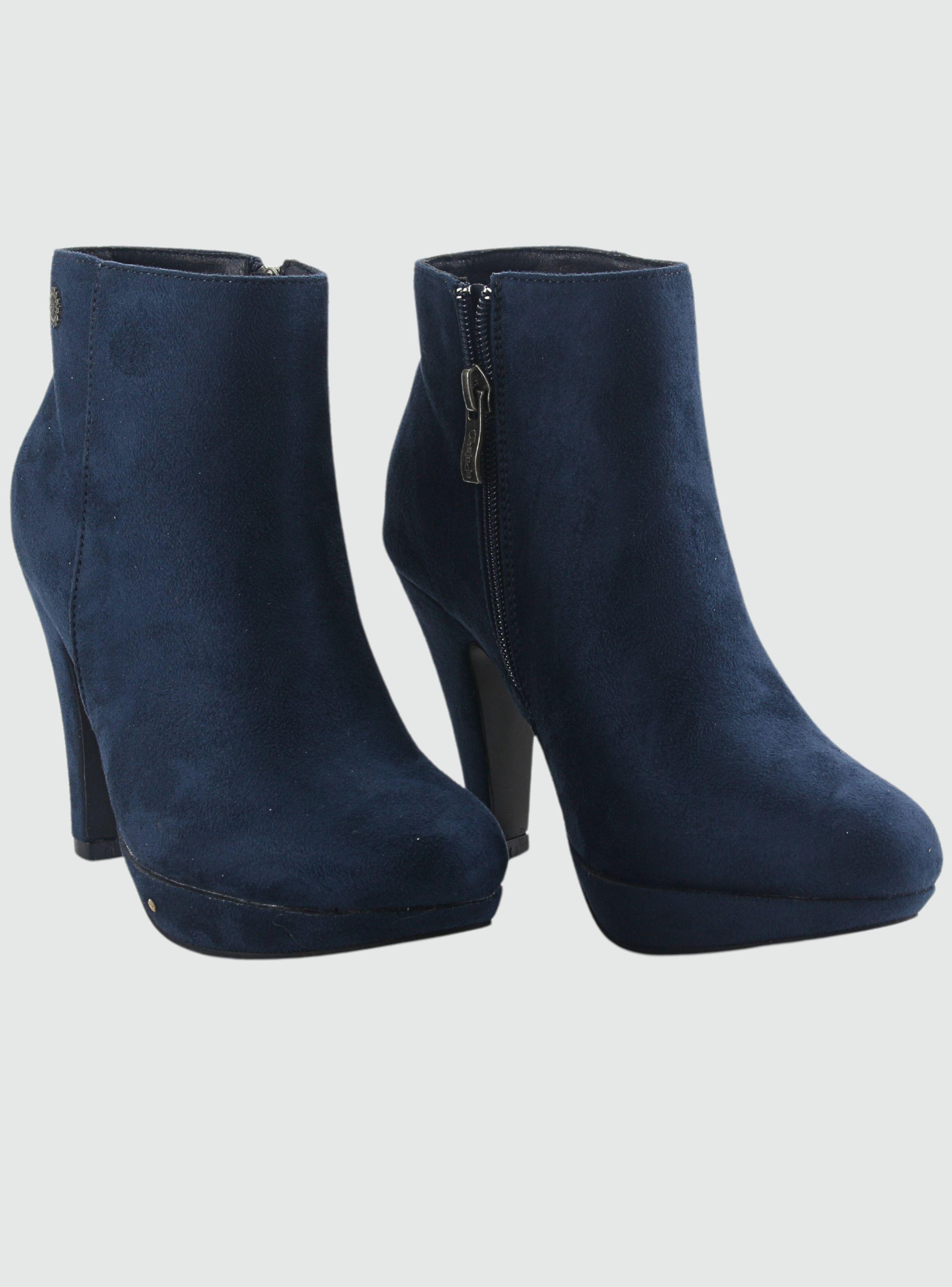 Botin Chalada Mujer Plataform-2 Azul Marino Casual-4