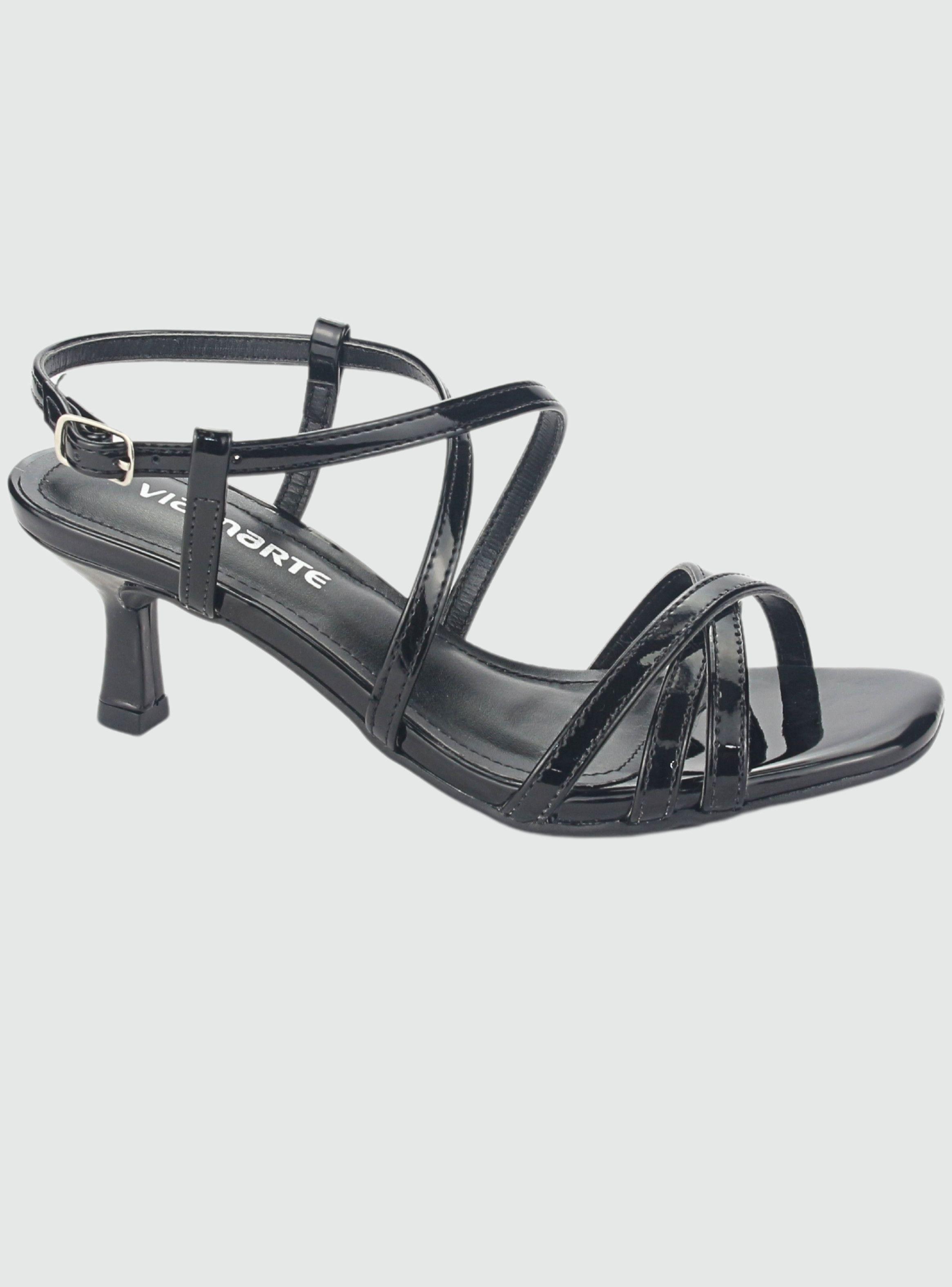 Sandalia Via Marte Mujer 23-18503 V Preto Casual-0