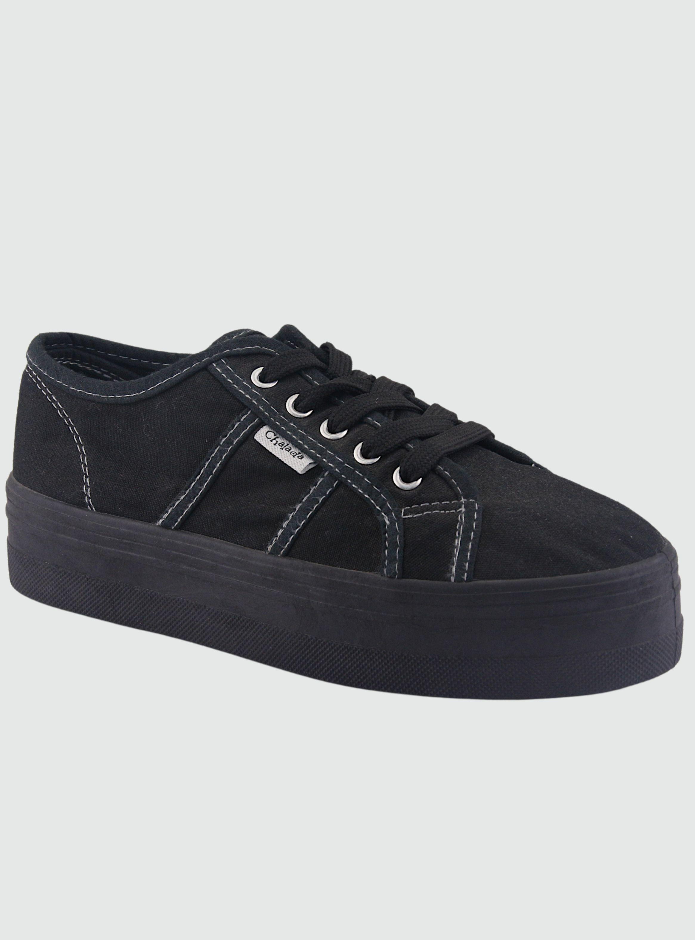 Zapatilla Chalada Mujer Field-10 Negro Urbano-0