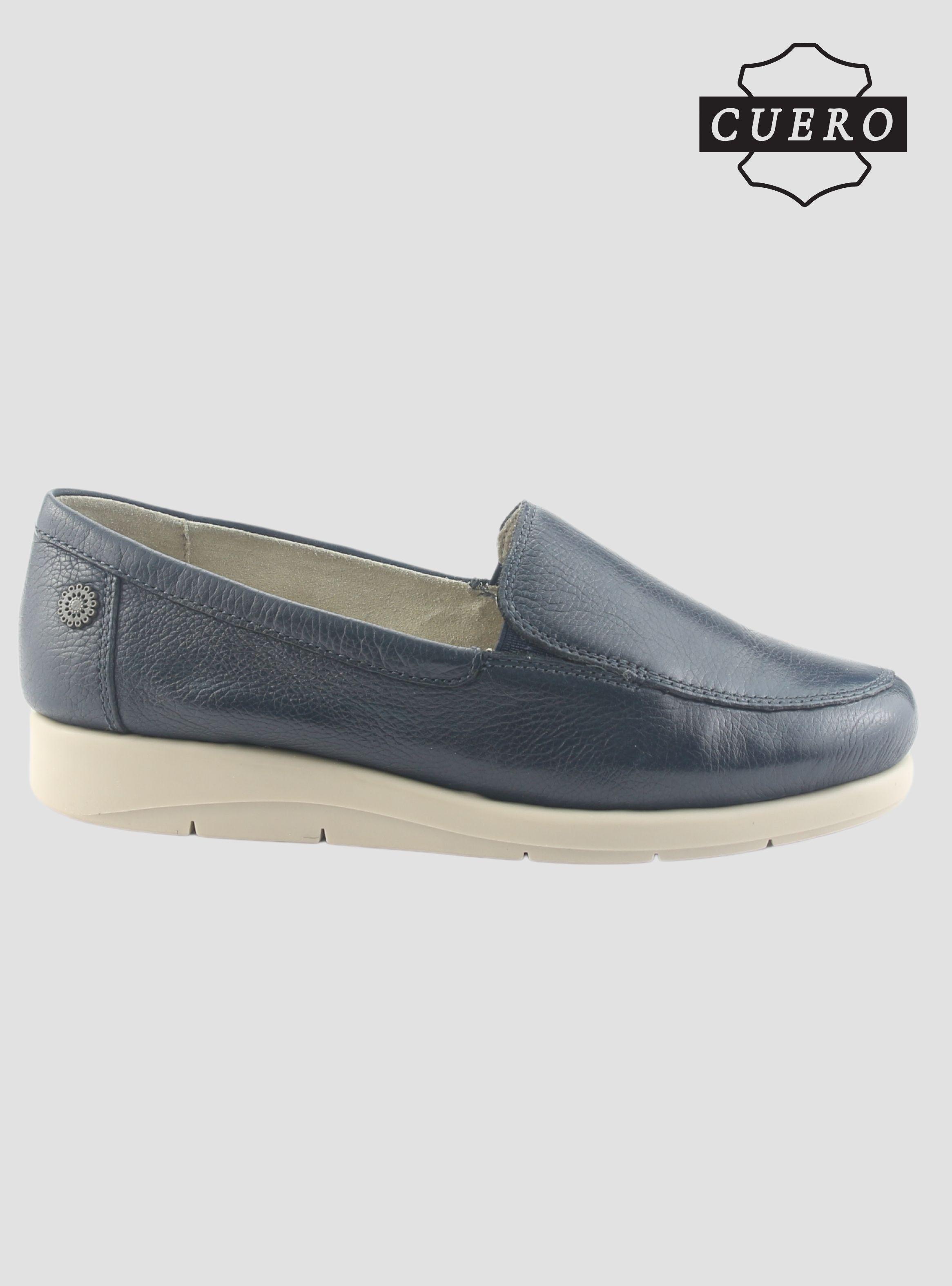 Mocasin de Cuero Chalada Mujer Cira-1 Azul Casual-1