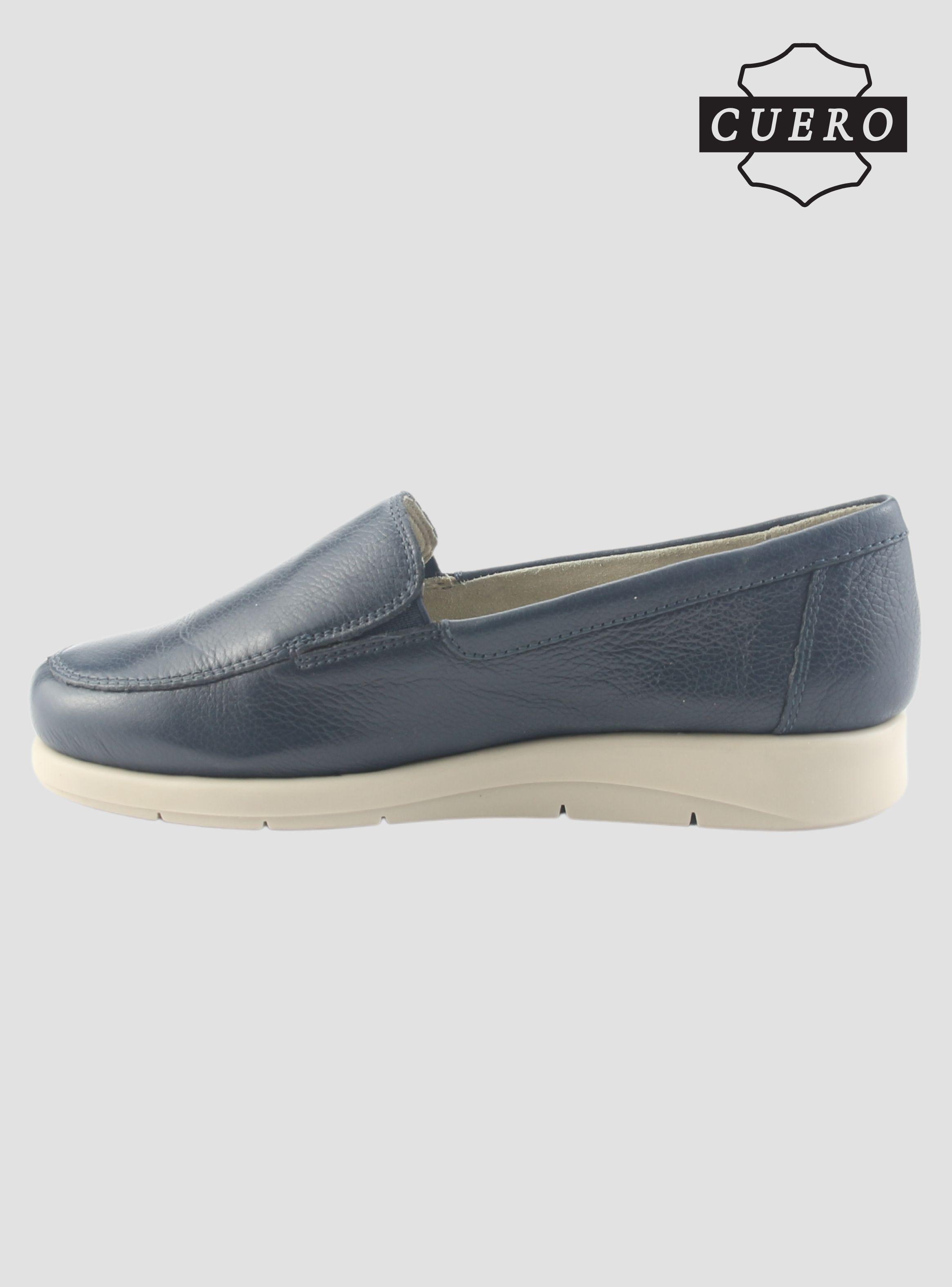 Mocasin de Cuero Chalada Mujer Cira-1 Azul Casual-2