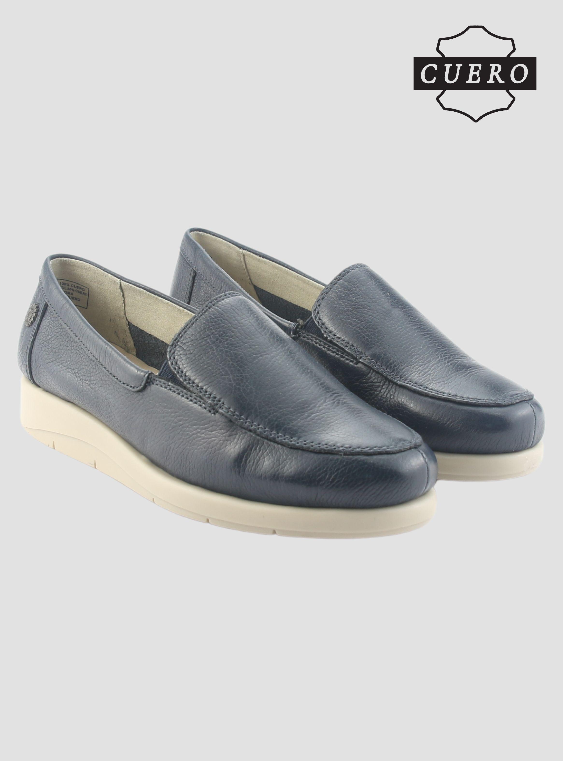 Mocasin de Cuero Chalada Mujer Cira-1 Azul Casual-3