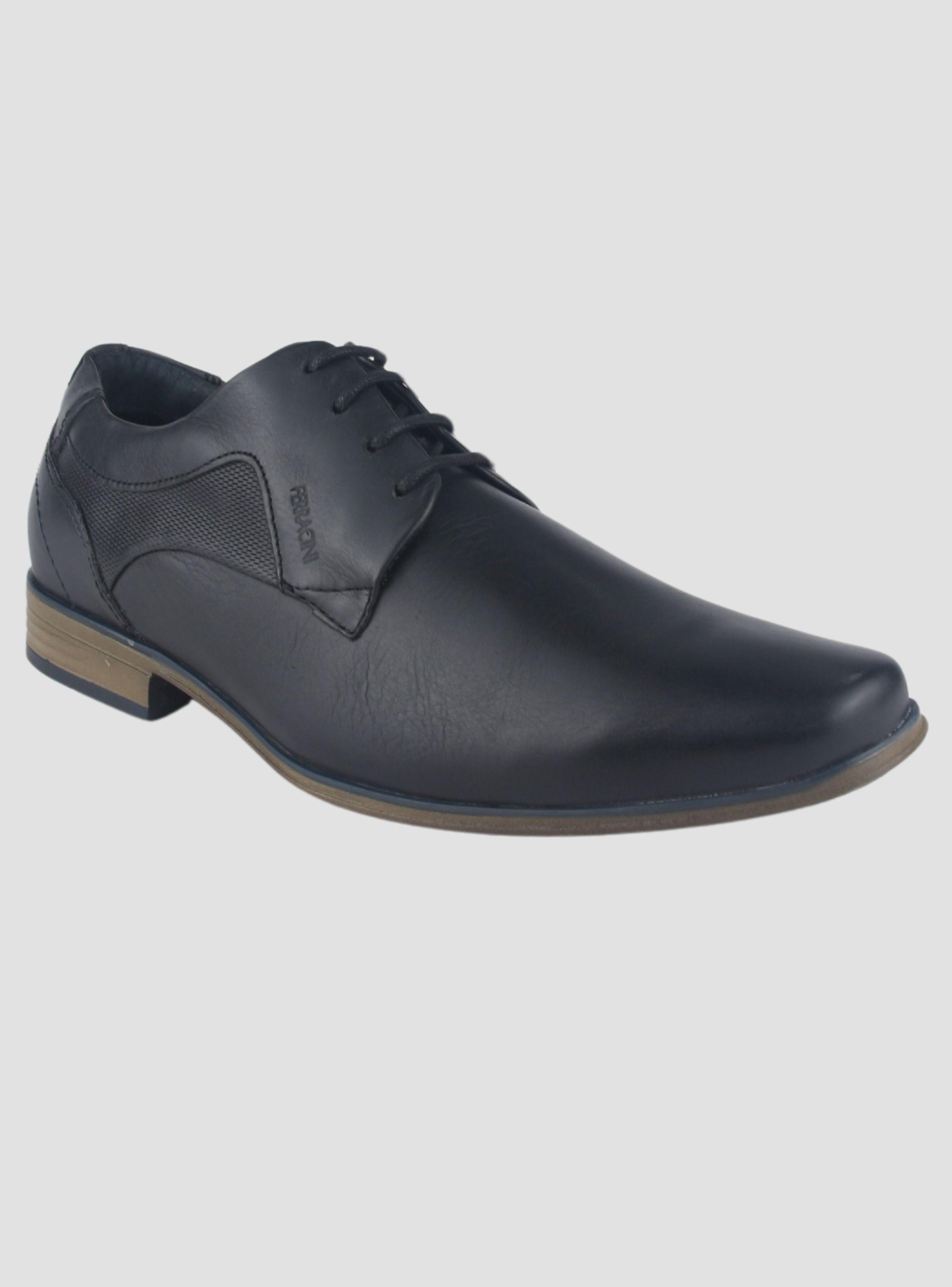 Zapato Ferracini Hombre 6067 Derby Negro Matte Casual-2