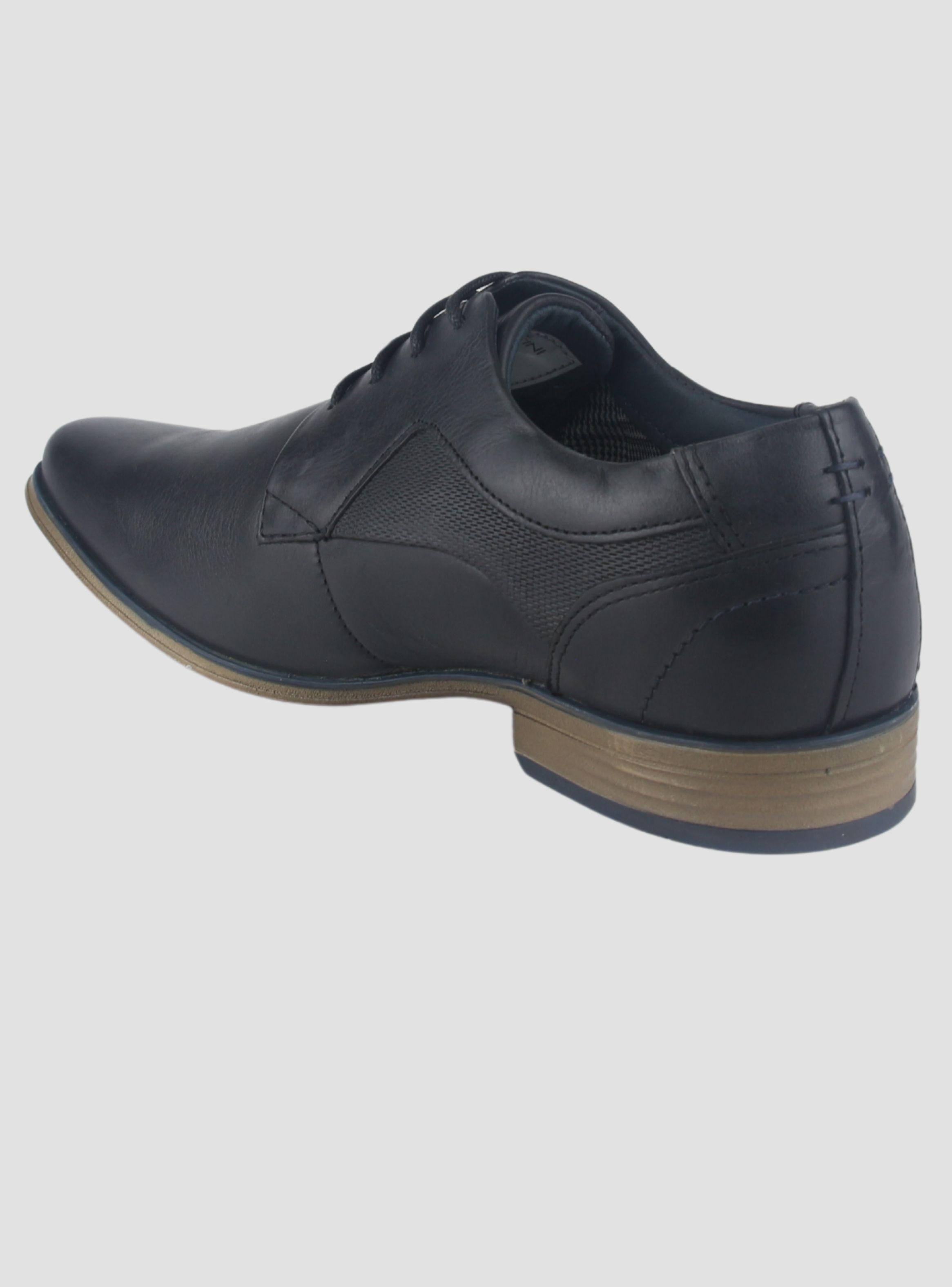 Zapato Ferracini Hombre 6067 Derby Negro Matte Casual-3