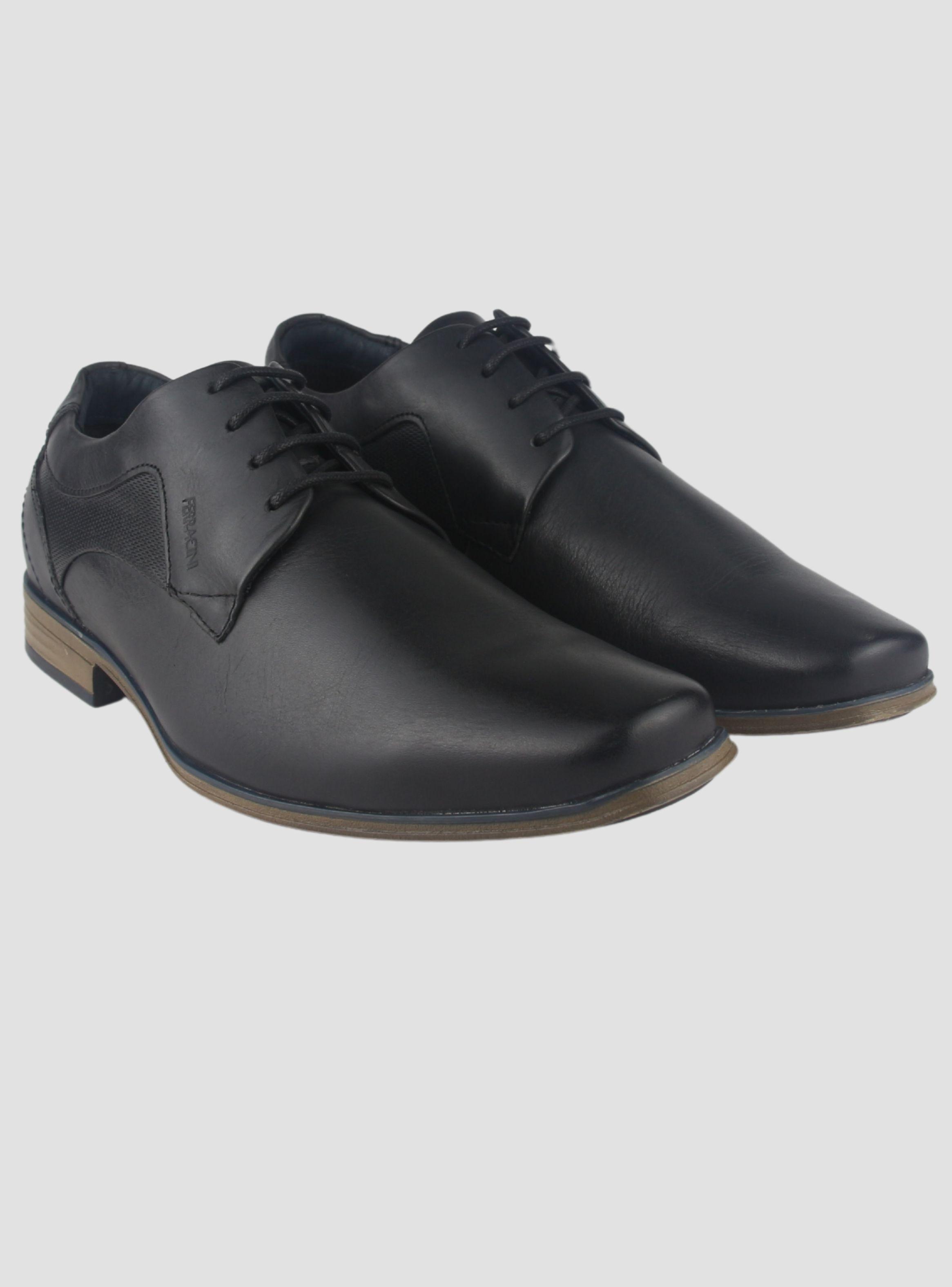 Zapato Ferracini Hombre 6067 Derby Negro Matte Casual-4