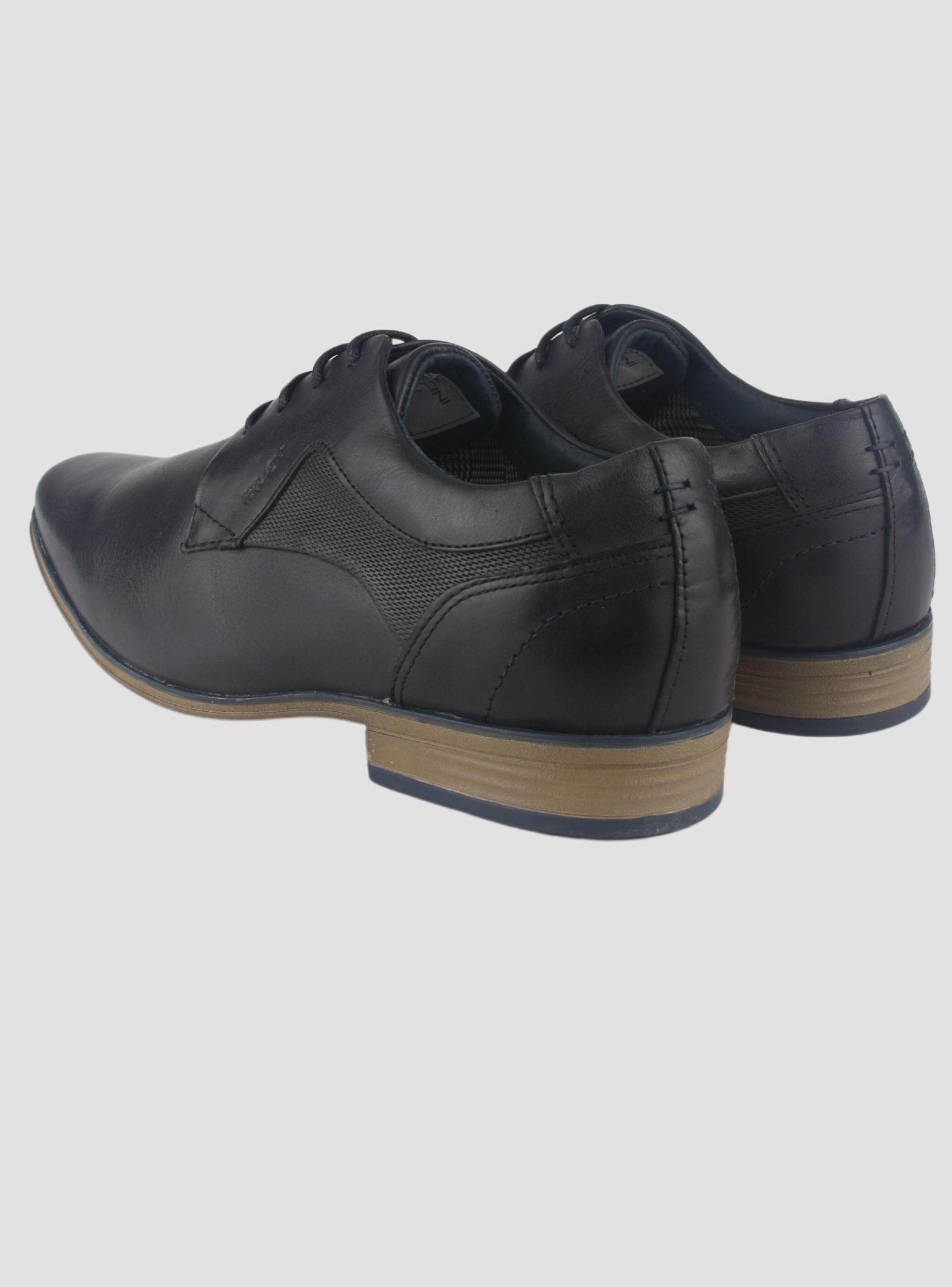 Zapato Ferracini Hombre 6067 Derby Negro Matte Casual-5