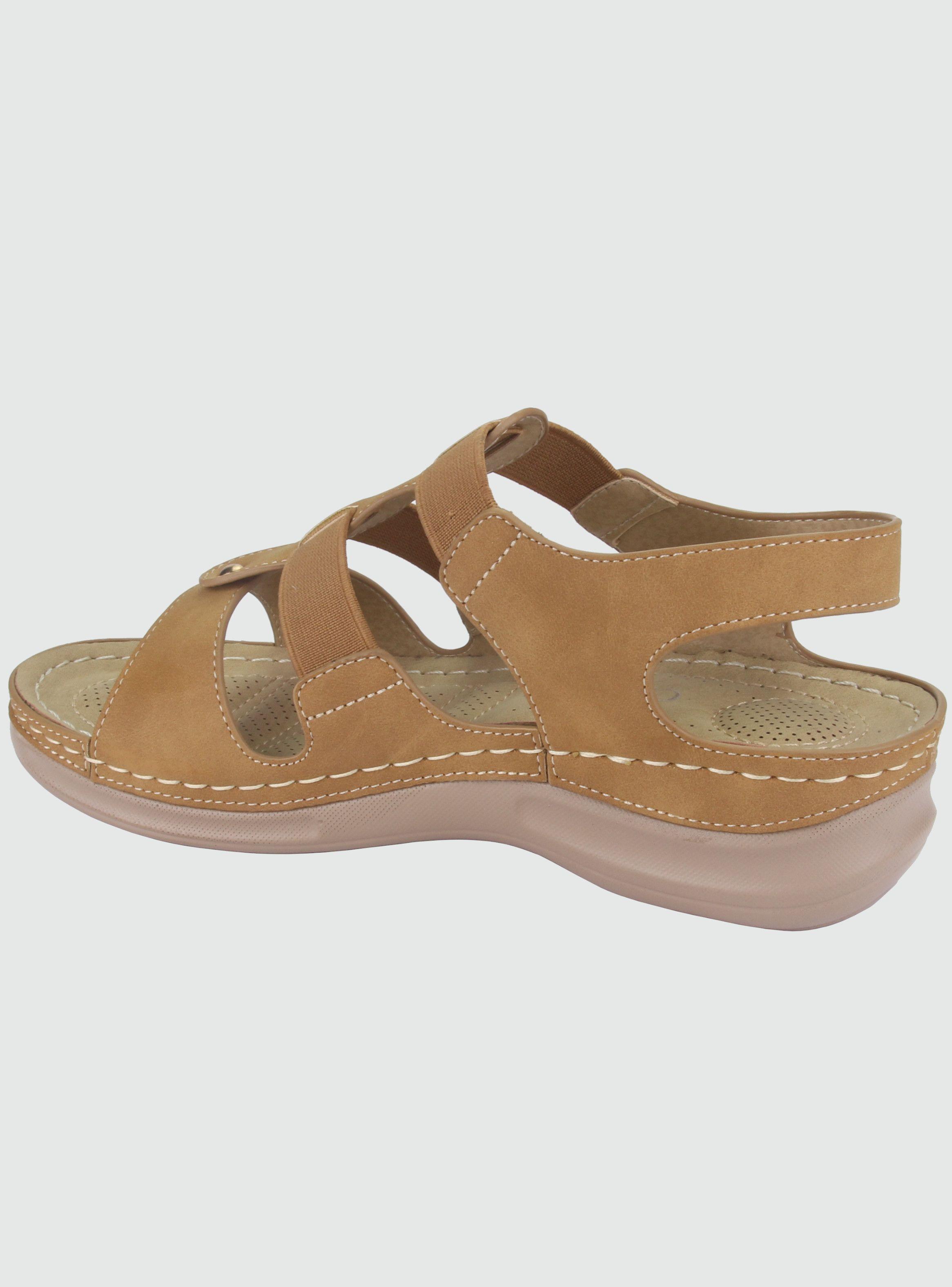 Sandalia Chalada Mujer Kon-14 Camel Casual-1