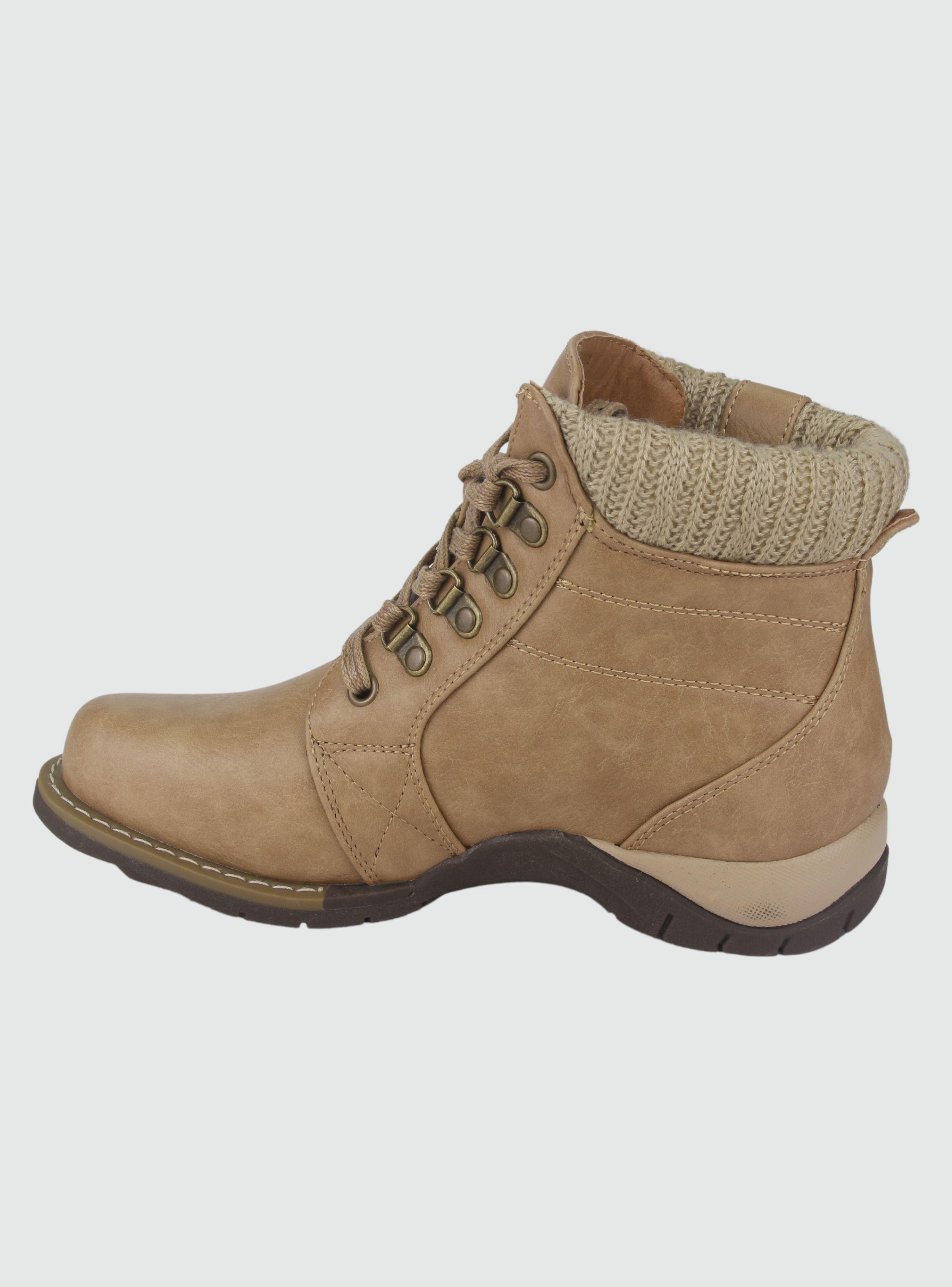 Botin Chalada Mujer Rolo-4 Beige Casual-1
