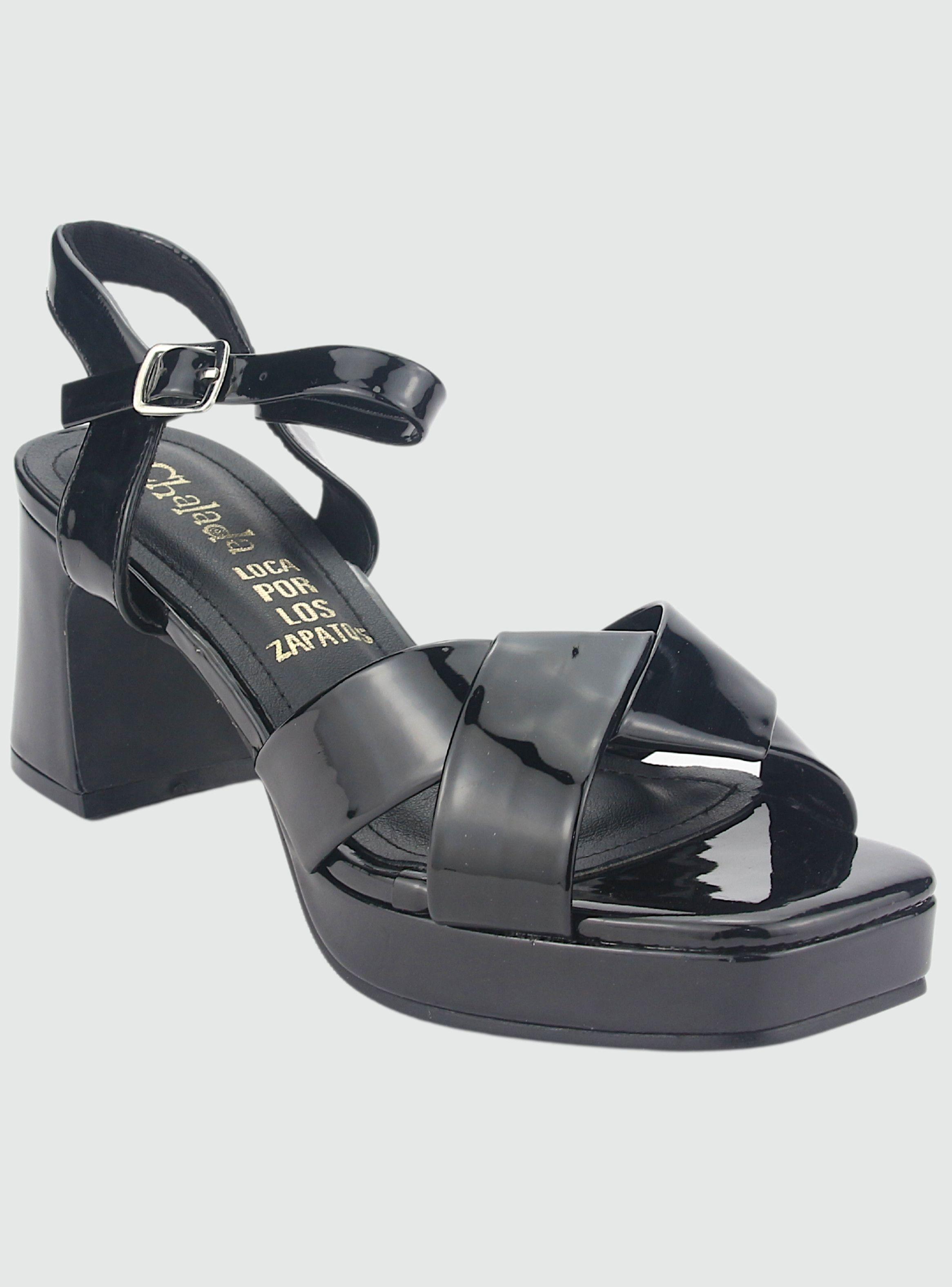 Sandalia Chalada Mujer Flora-1 Negro Casual-2