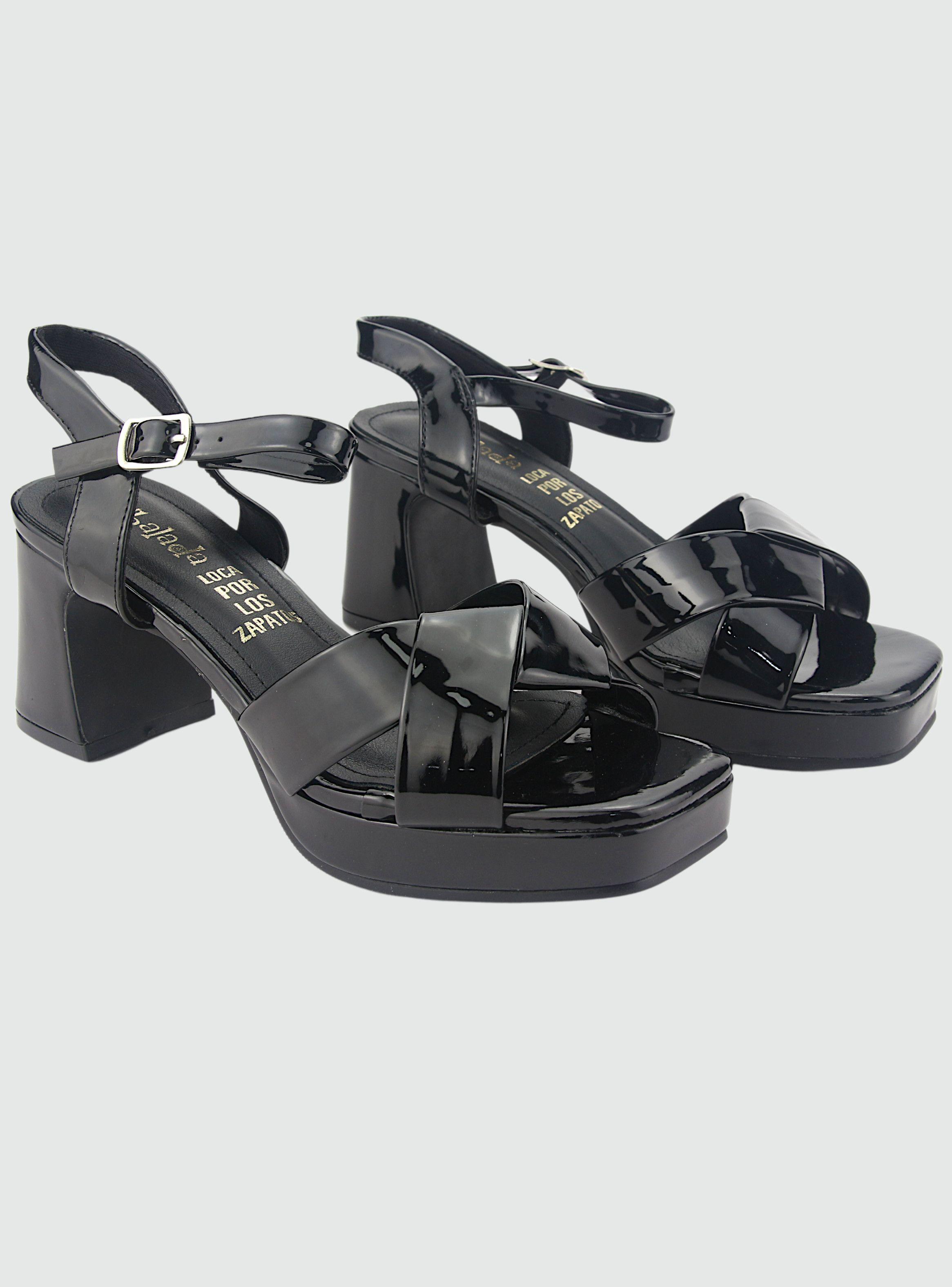 Sandalia Chalada Mujer Flora-1 Negro Casual-3