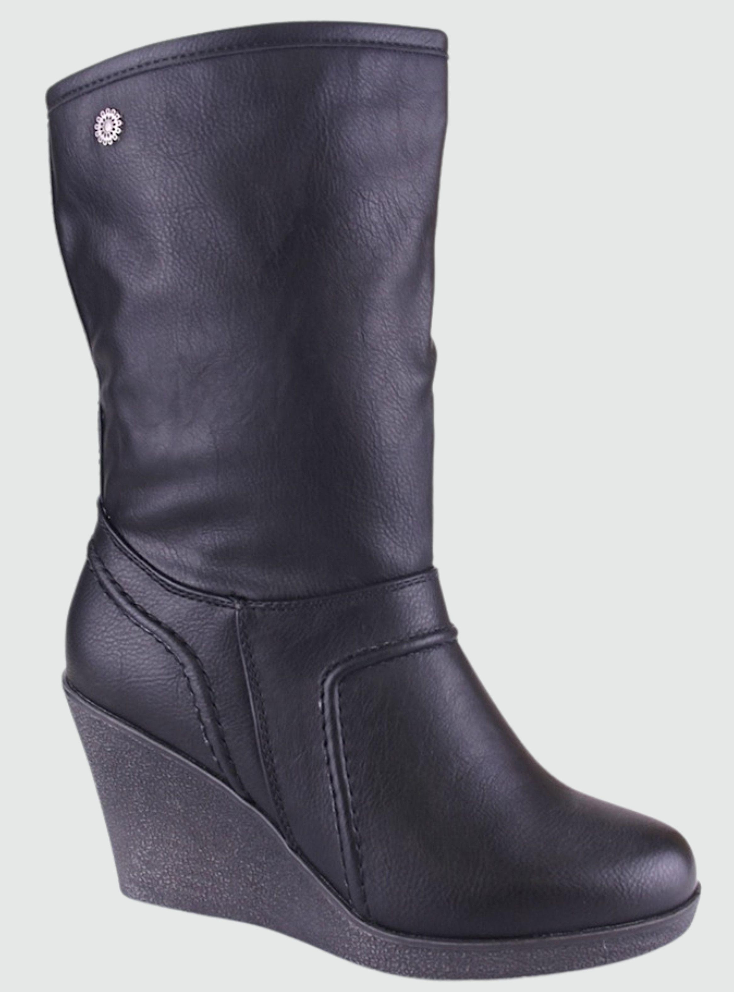 Botin Chalada Mujer Wedge-31 Negro Plataforma-0