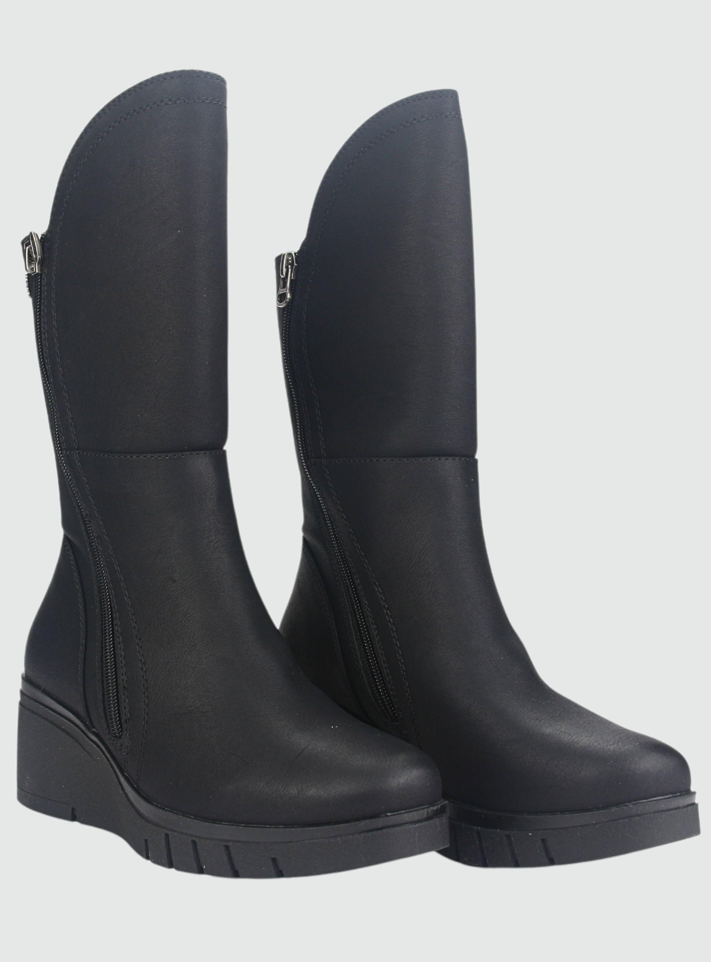 Botin Chalada Mujer Wedgenew-2 Negro Casual-4