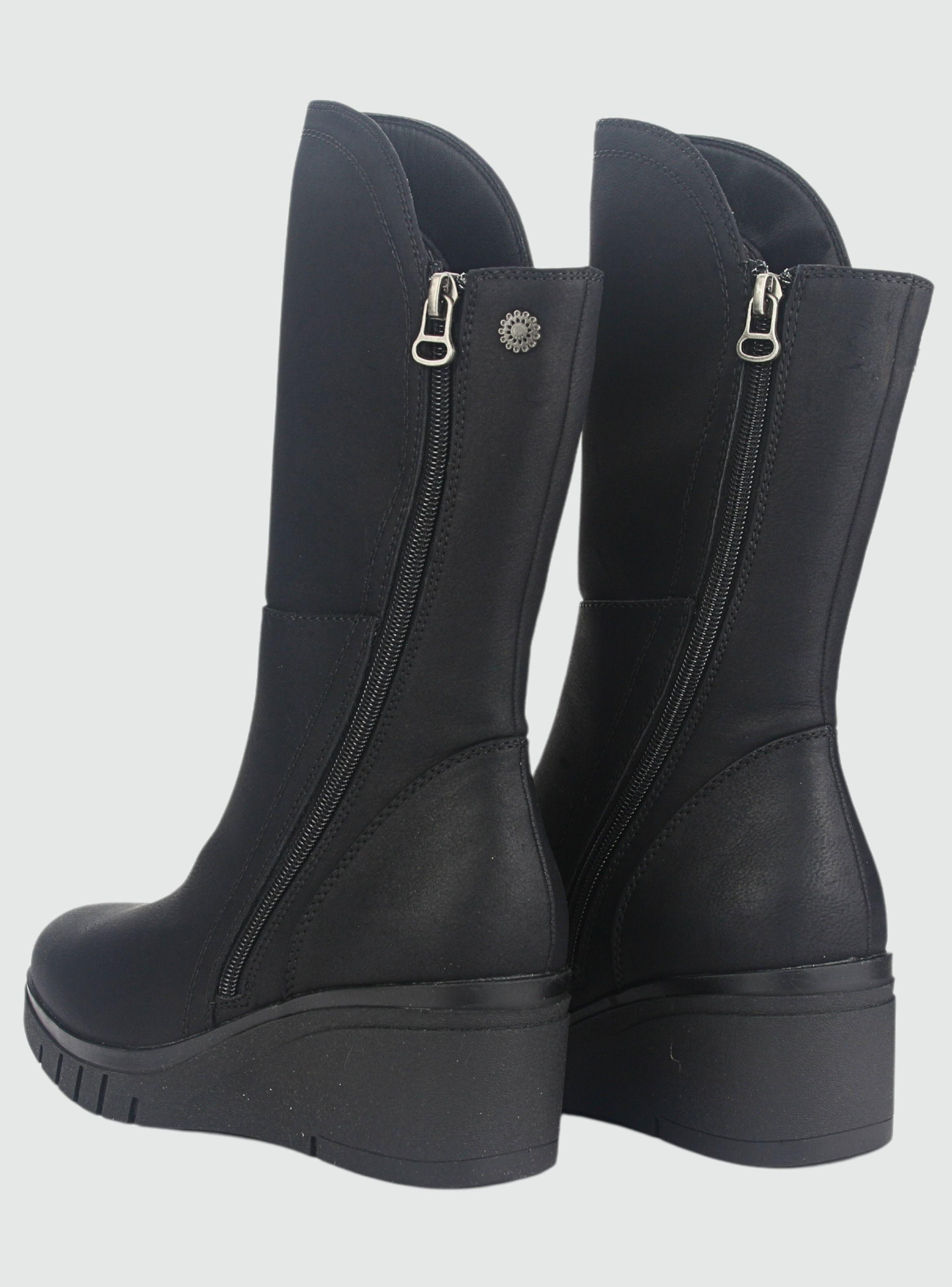 Botin Chalada Mujer Wedgenew-2 Negro Casual-5
