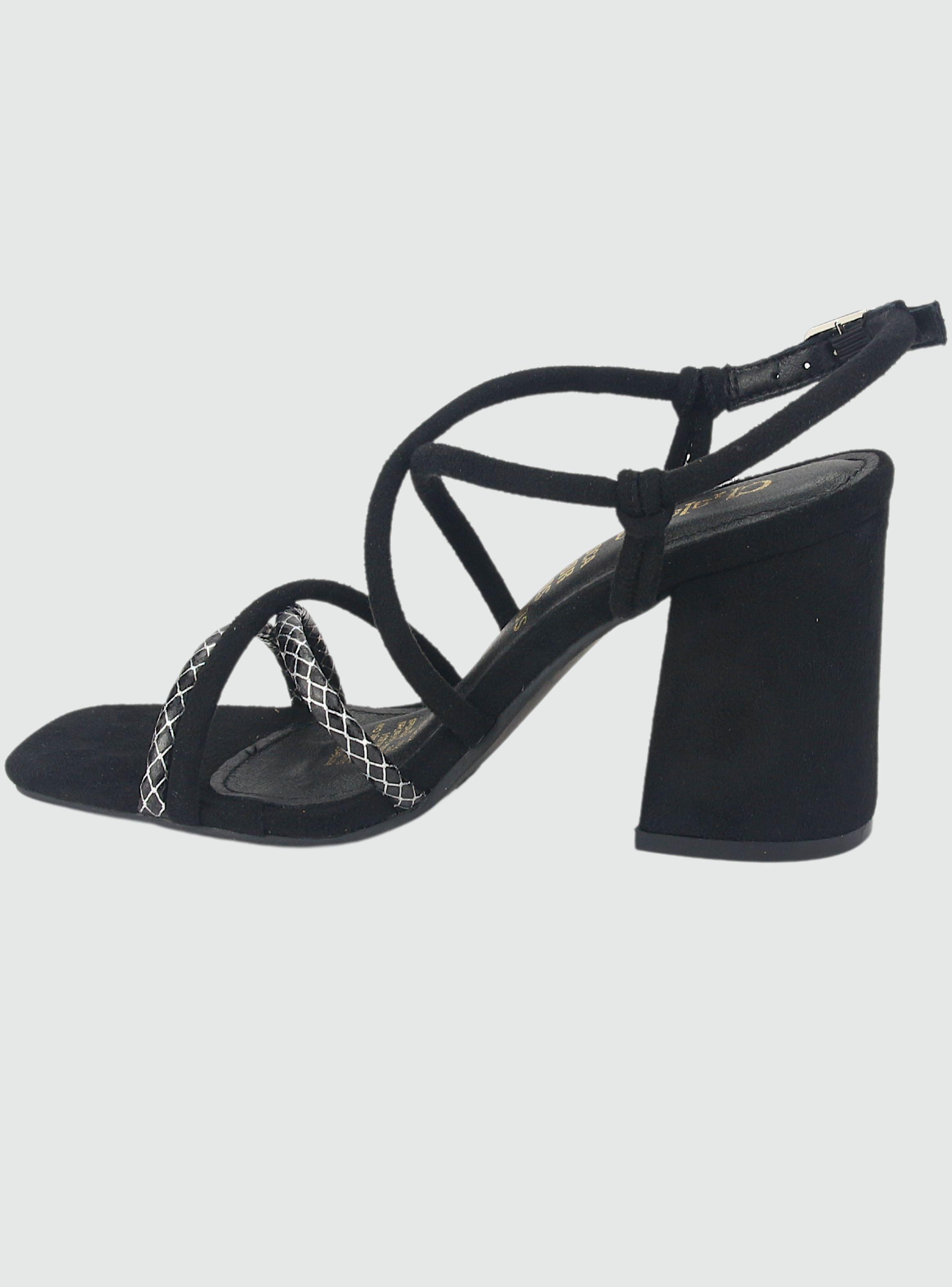 Sandalia Chalada Mujer Virk-19 Negro Casual-1