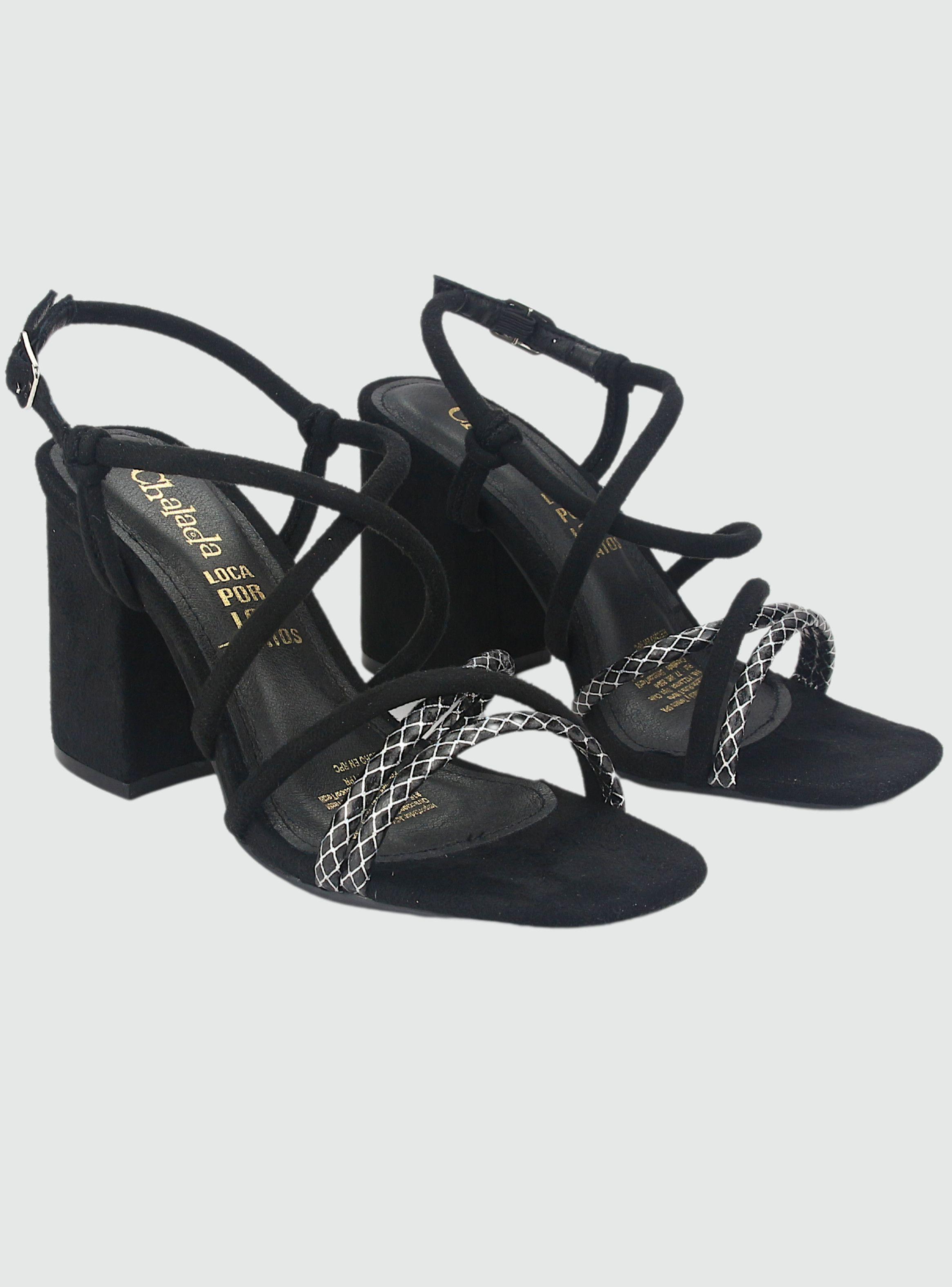 Sandalia Chalada Mujer Virk-19 Negro Casual-3