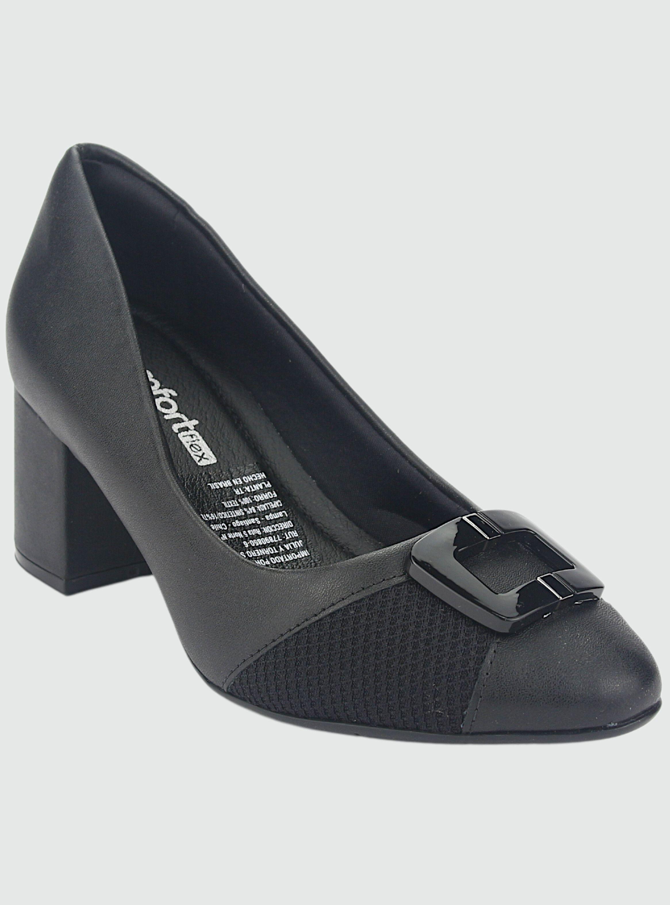 Zapato Comfortflex Mujer 2354403 Negro Casual-2
