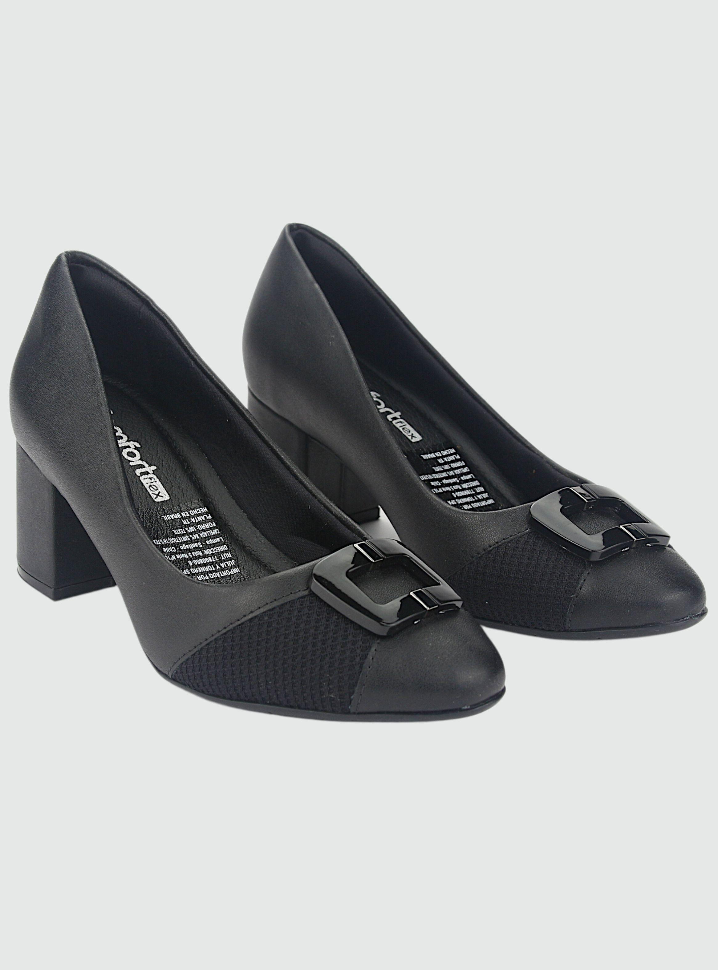 Zapato Comfortflex Mujer 2354403 Negro Casual-4