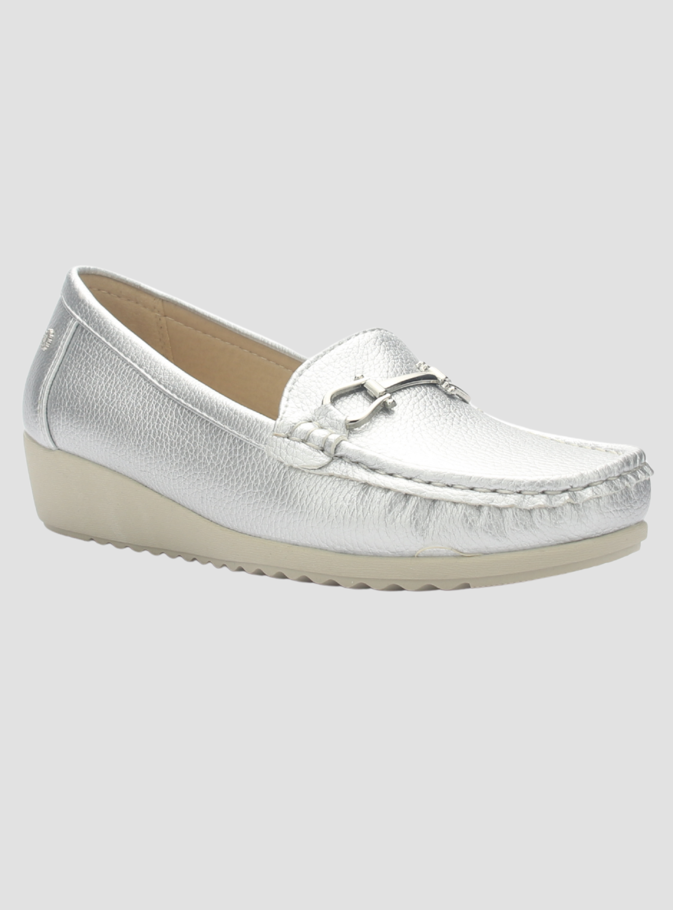 Mocasin Chalada Mujer Malu-2 Plateado Casual-2