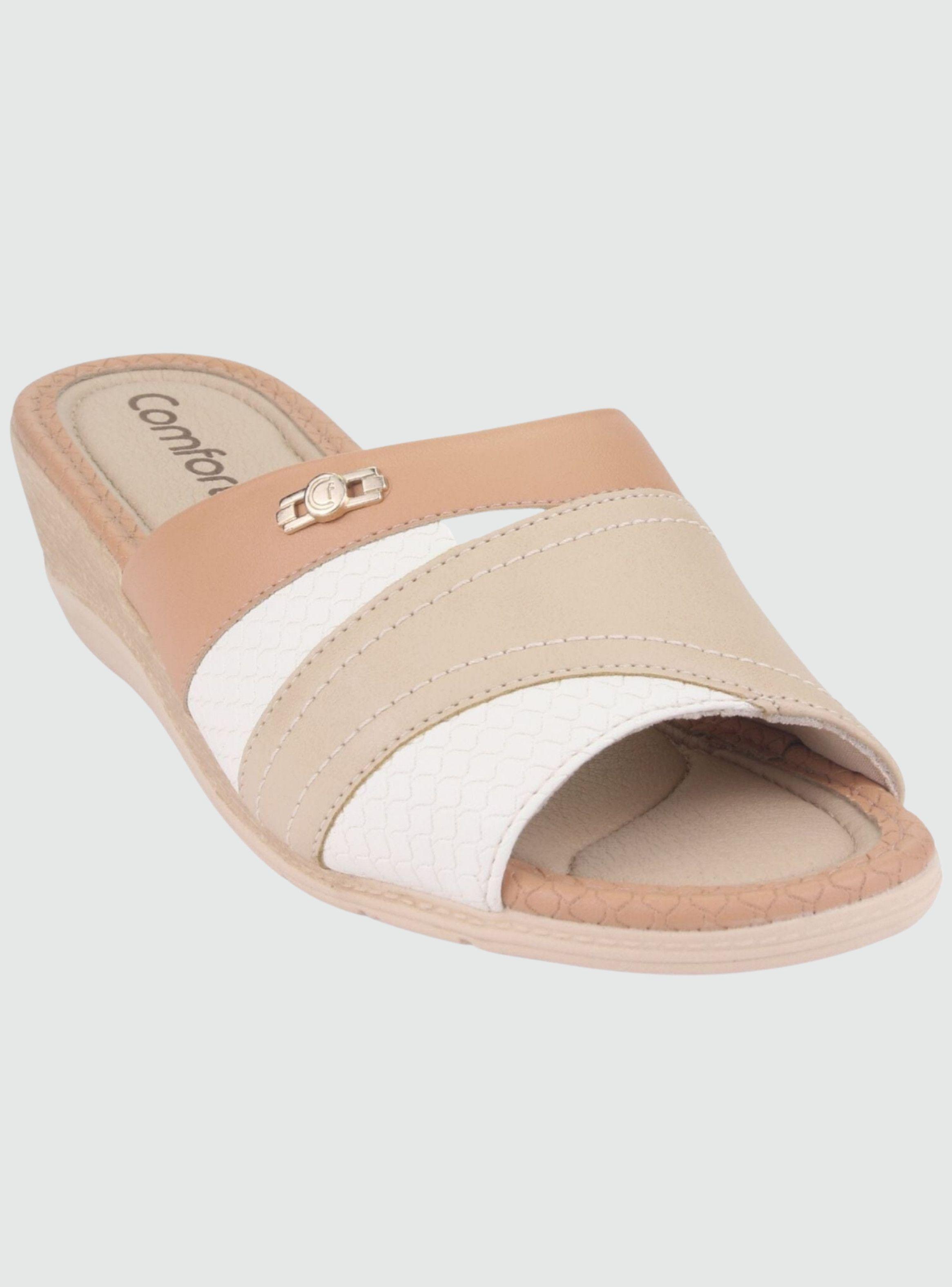 Sandalia Comfortflex Mujer 2296401 Beige Casual-2