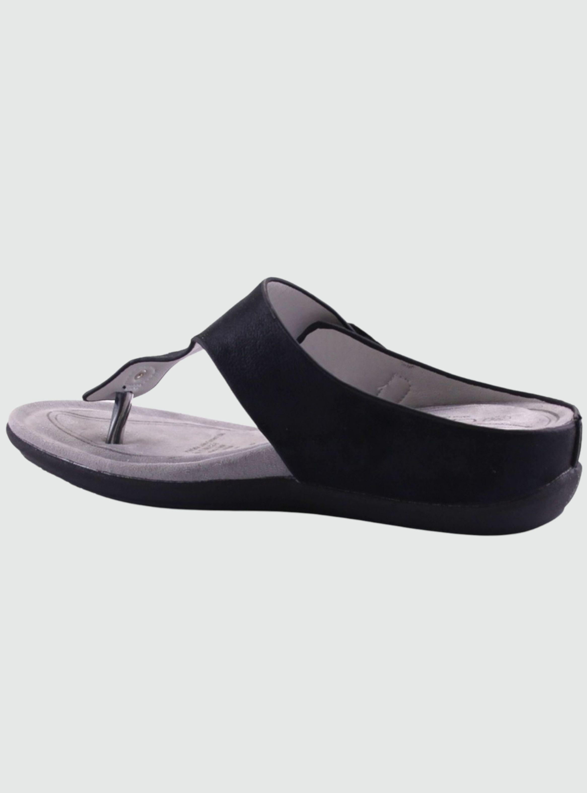 Sandalia Chalada Mujer Ceniza-1 Negro Comfort-1