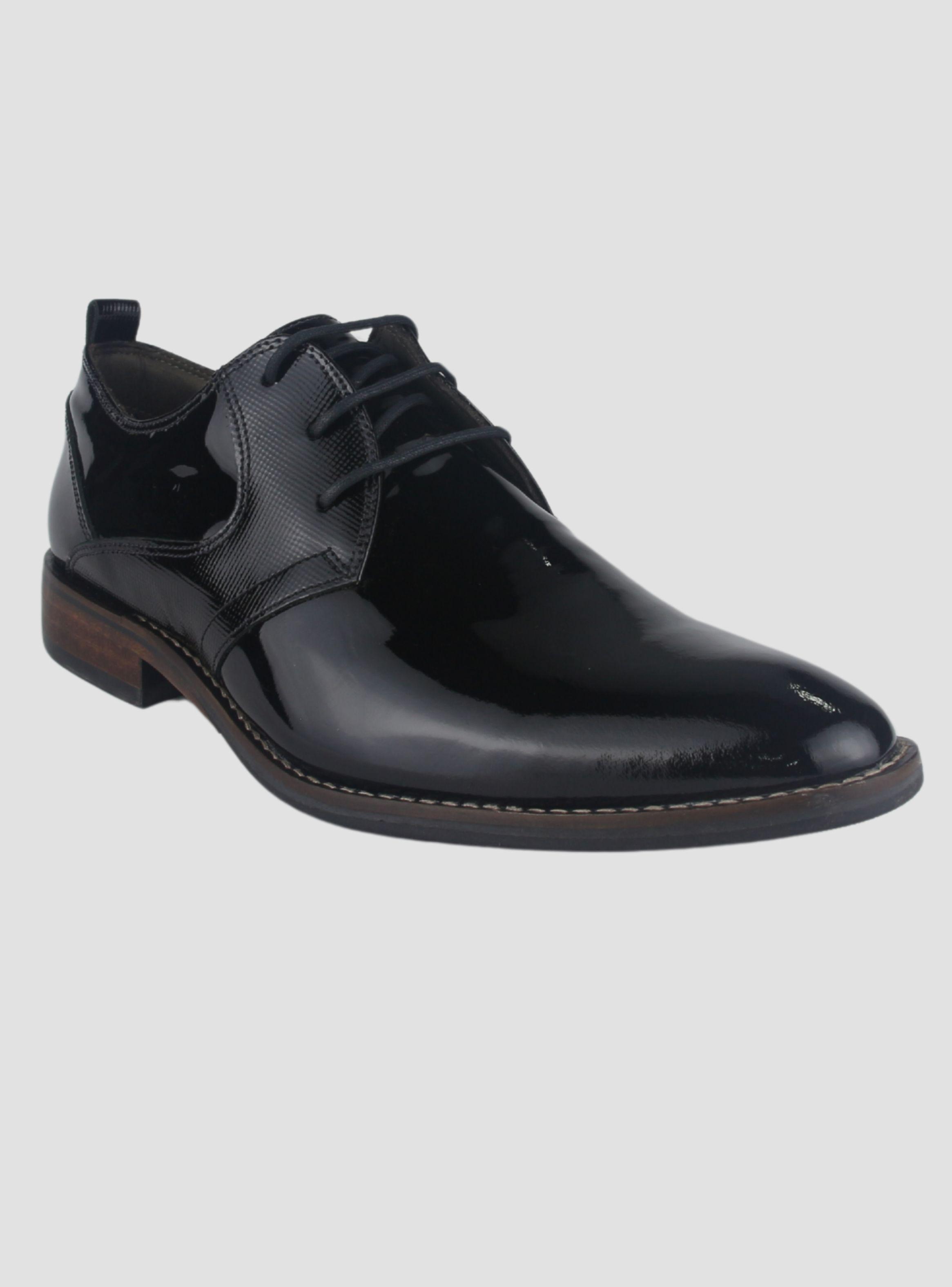 Zapato Ferracini Hombre 5659 Caravaggio Negro Charol Casual-2