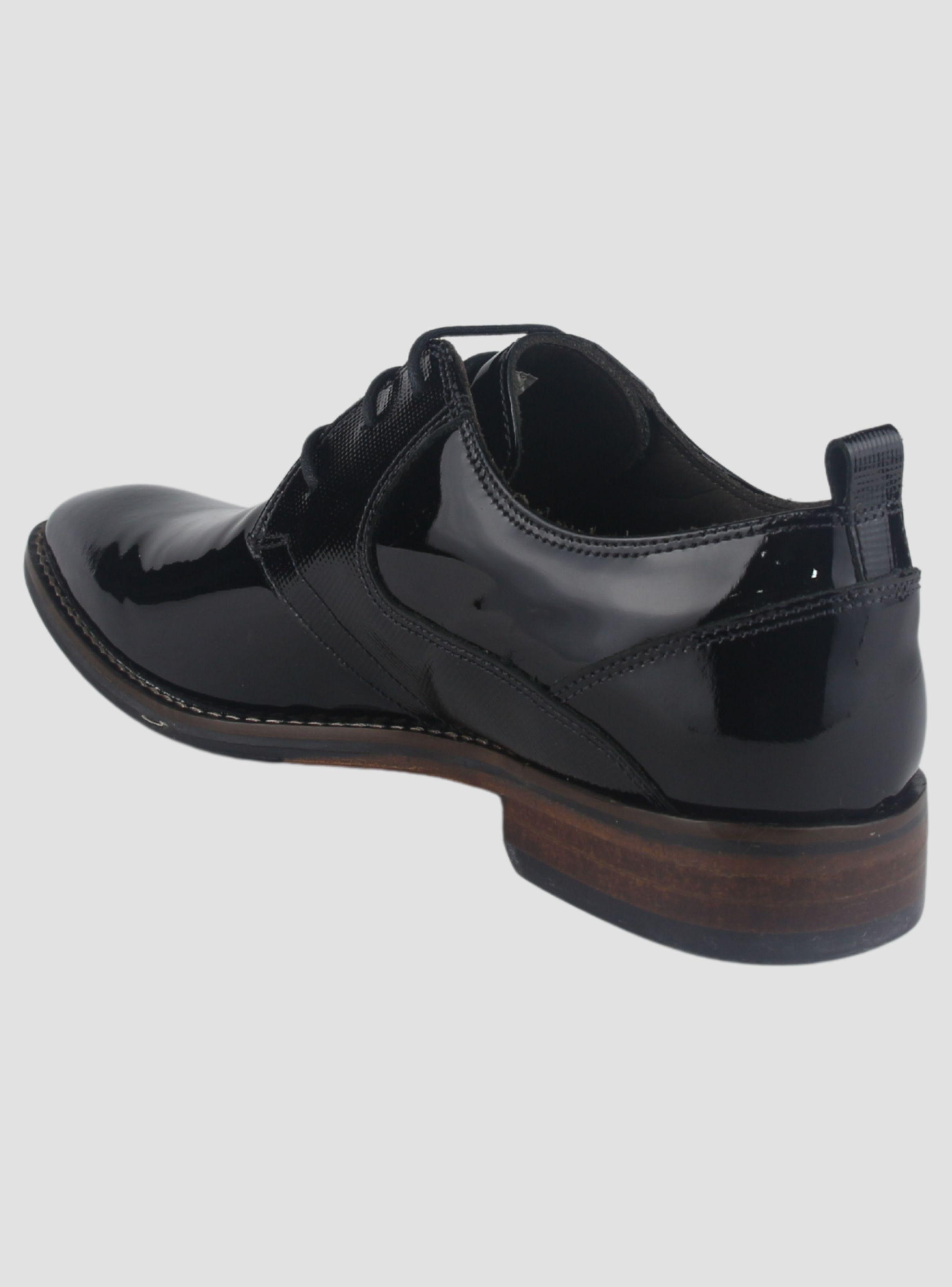 Zapato Ferracini Hombre 5659 Caravaggio Negro Charol Casual-3