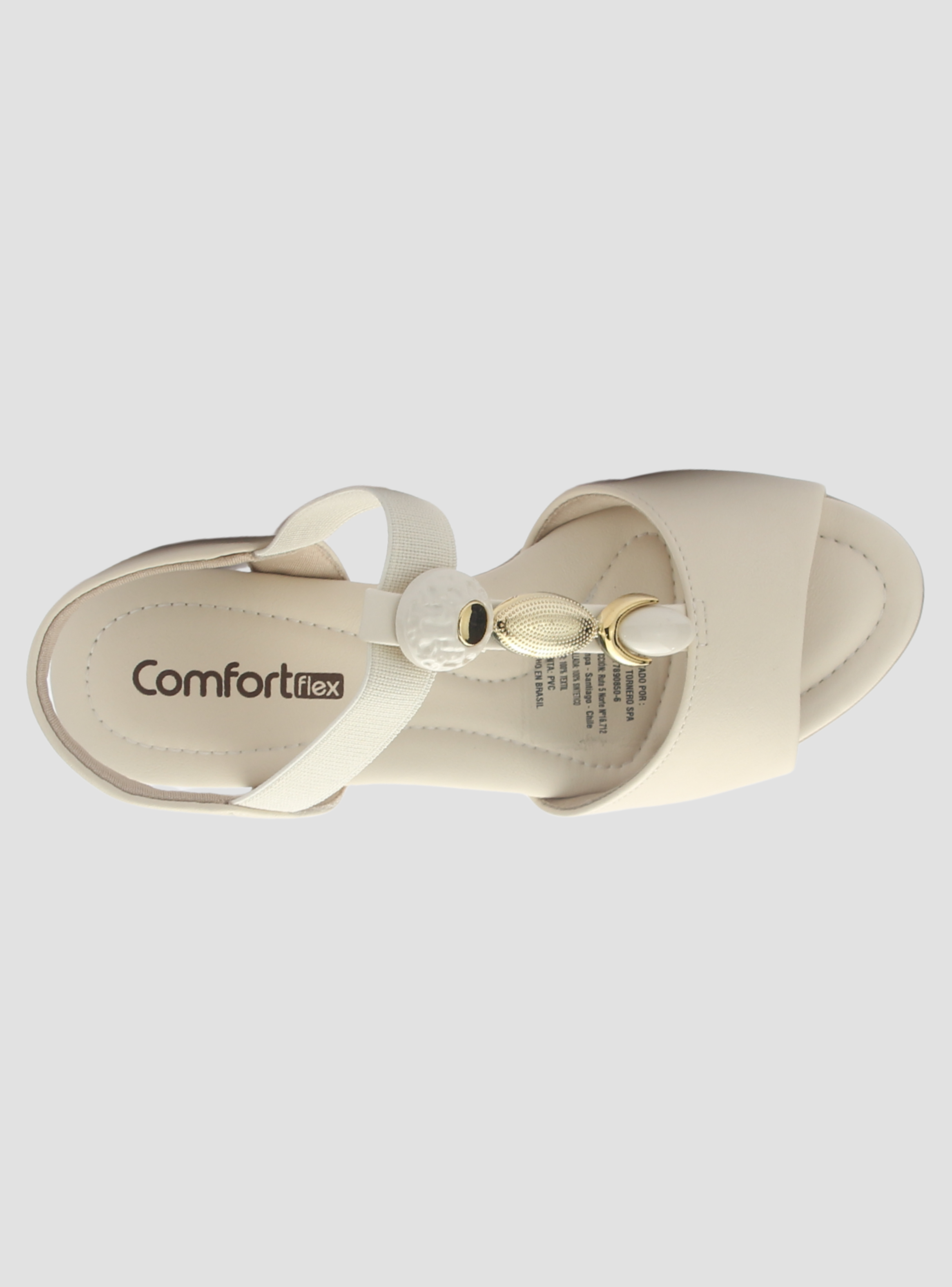 Sandalia Mujer Beige Claro Comfortflex 2557403 Casual-4