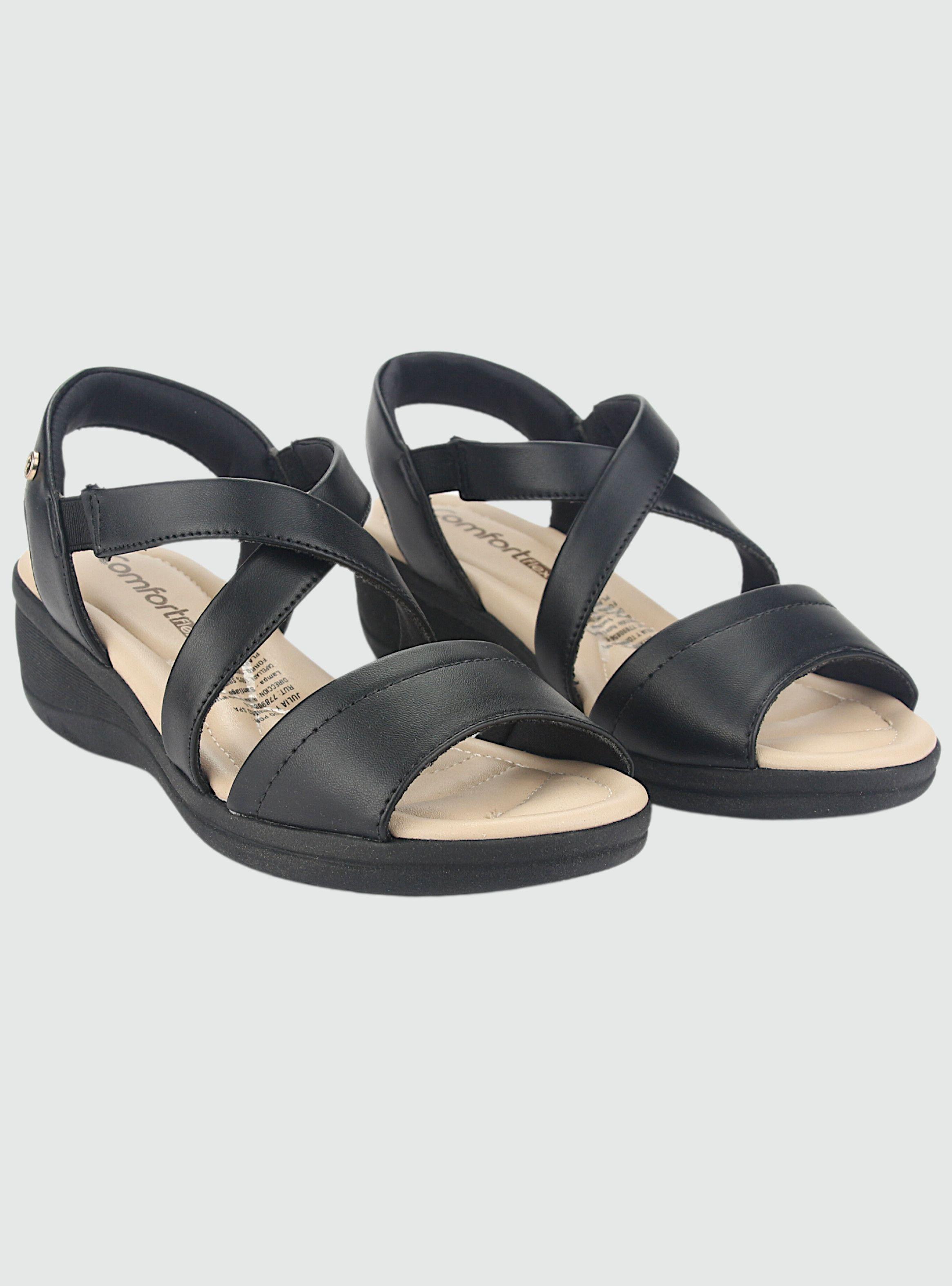 Sandalia Comfortflex Mujer 2388404 Negro Casual-4